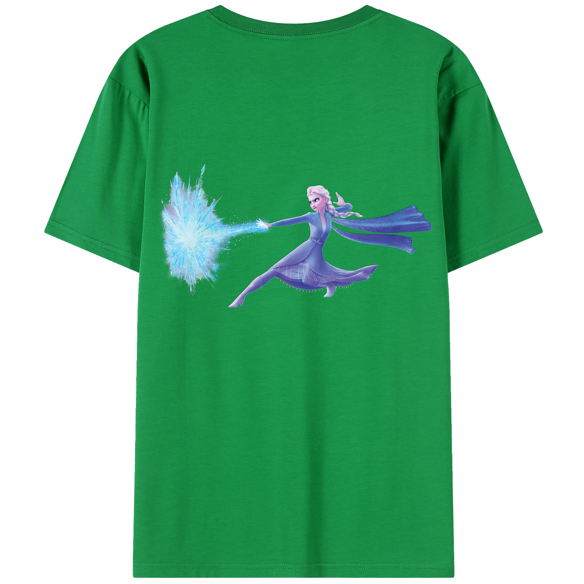 （画像用） アナと雪の女王 アンナ エルサ Frozen Anna Elsa 綿100％半袖Tシャツ（背面プリント）