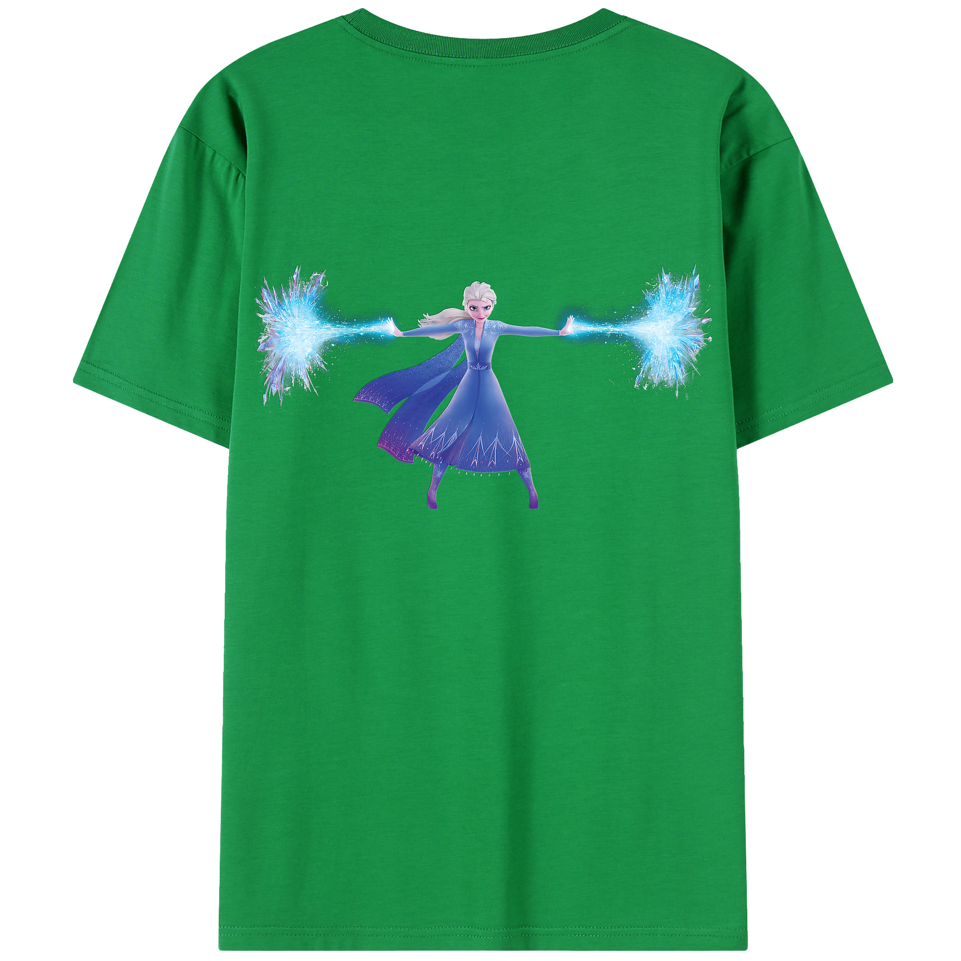 （画像用） アナと雪の女王 アンナ エルサ Frozen Anna Elsa 綿100％半袖Tシャツ（背面プリント）