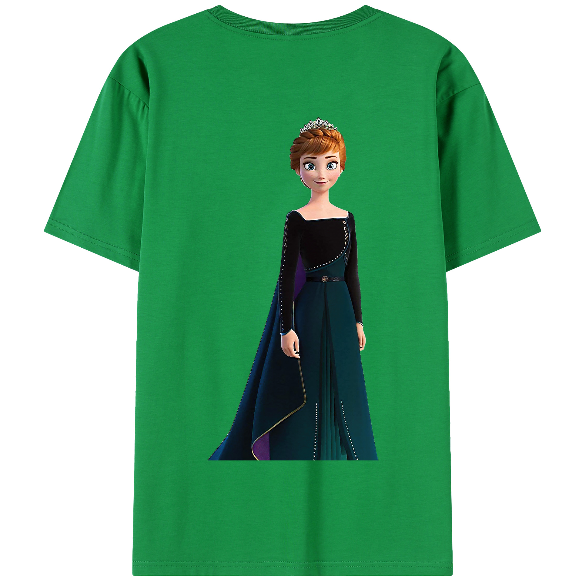（画像用） アナと雪の女王 アンナ エルサ Frozen Anna Elsa 綿100％半袖Tシャツ（背面プリント）