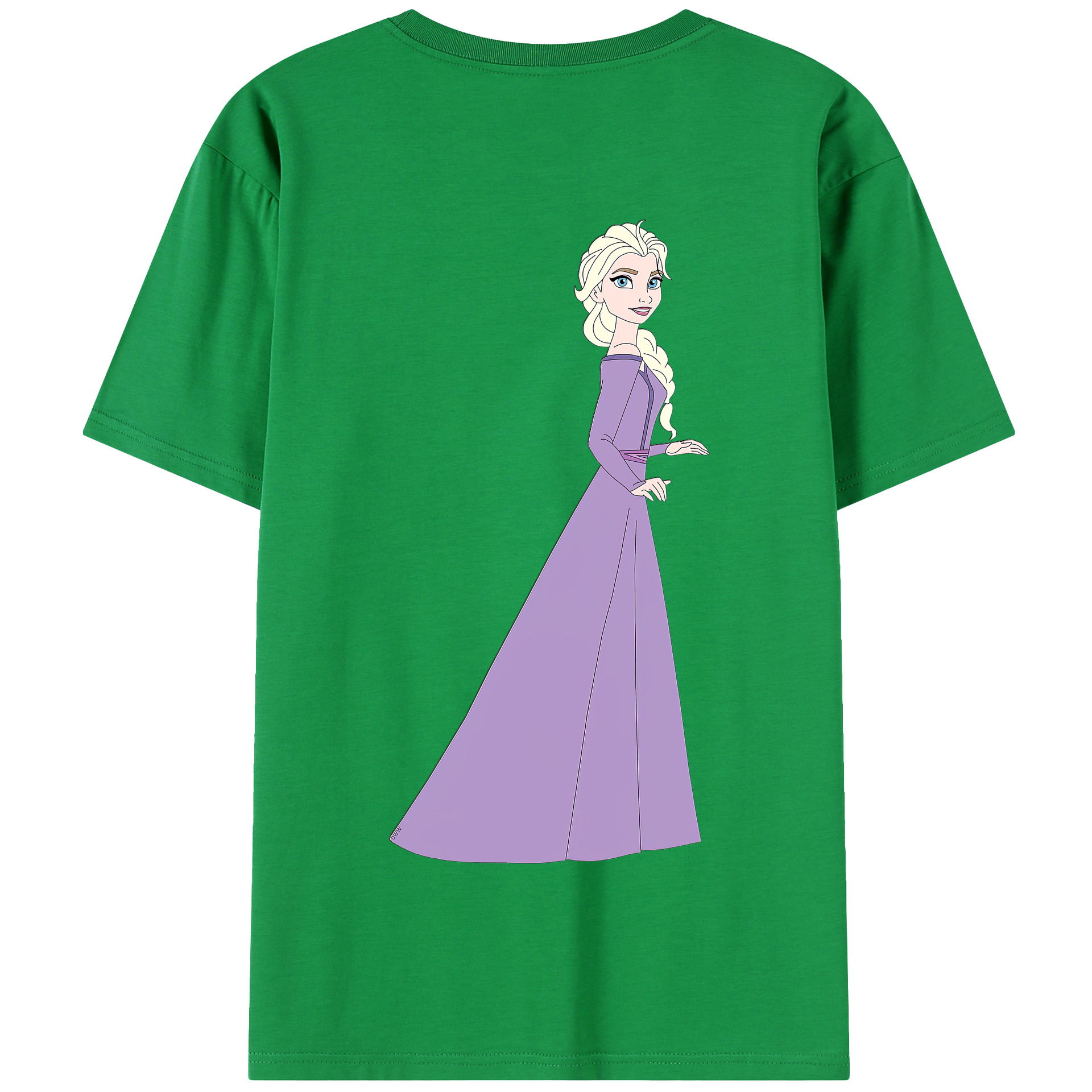 （画像用） アナと雪の女王 アンナ エルサ Frozen Anna Elsa 綿100％半袖Tシャツ（背面プリント）