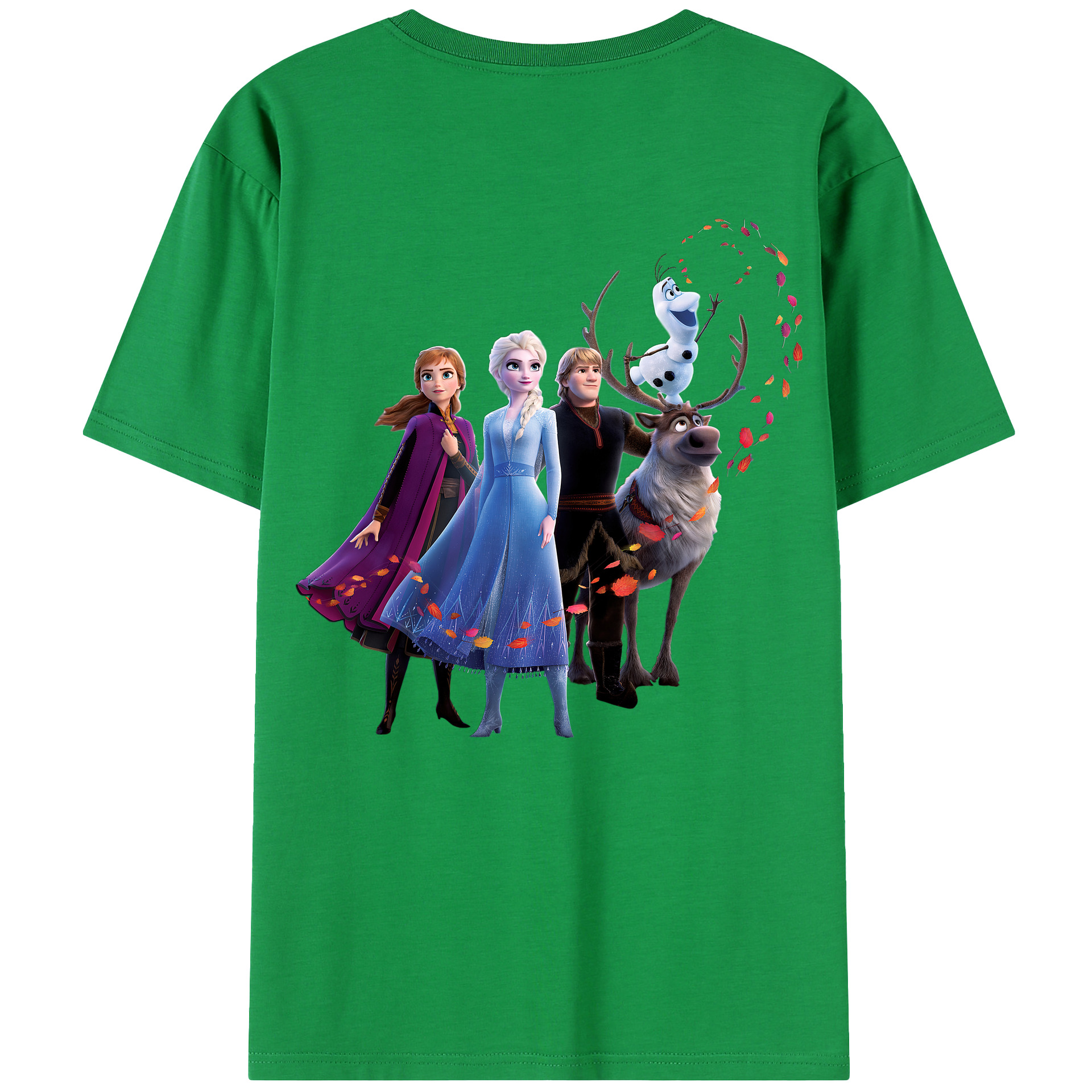 （画像用） アナと雪の女王 アンナ エルサ Frozen Anna Elsa 綿100％半袖Tシャツ（背面プリント）