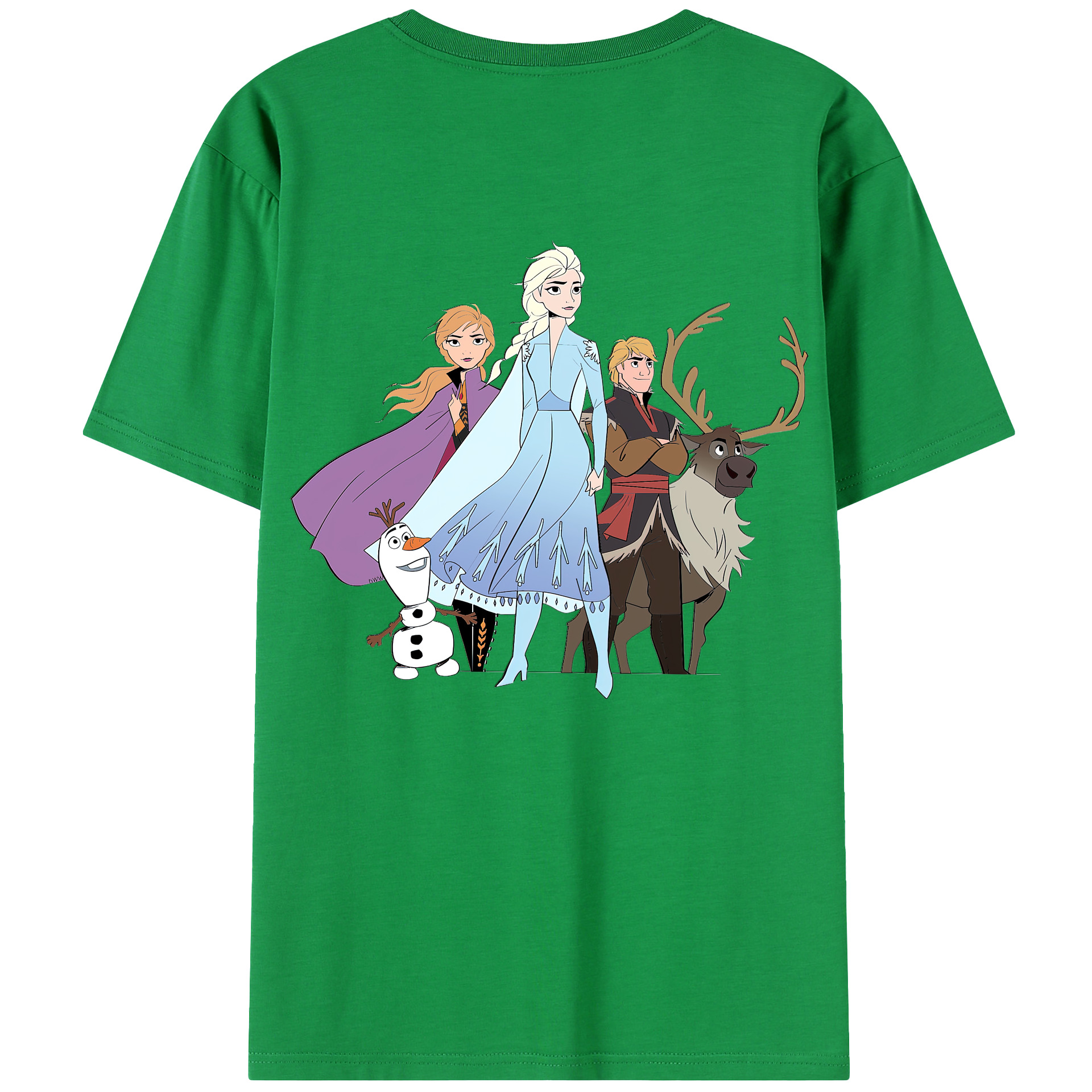 （画像用） アナと雪の女王 アンナ エルサ Frozen Anna Elsa 綿100％半袖Tシャツ（背面プリント）