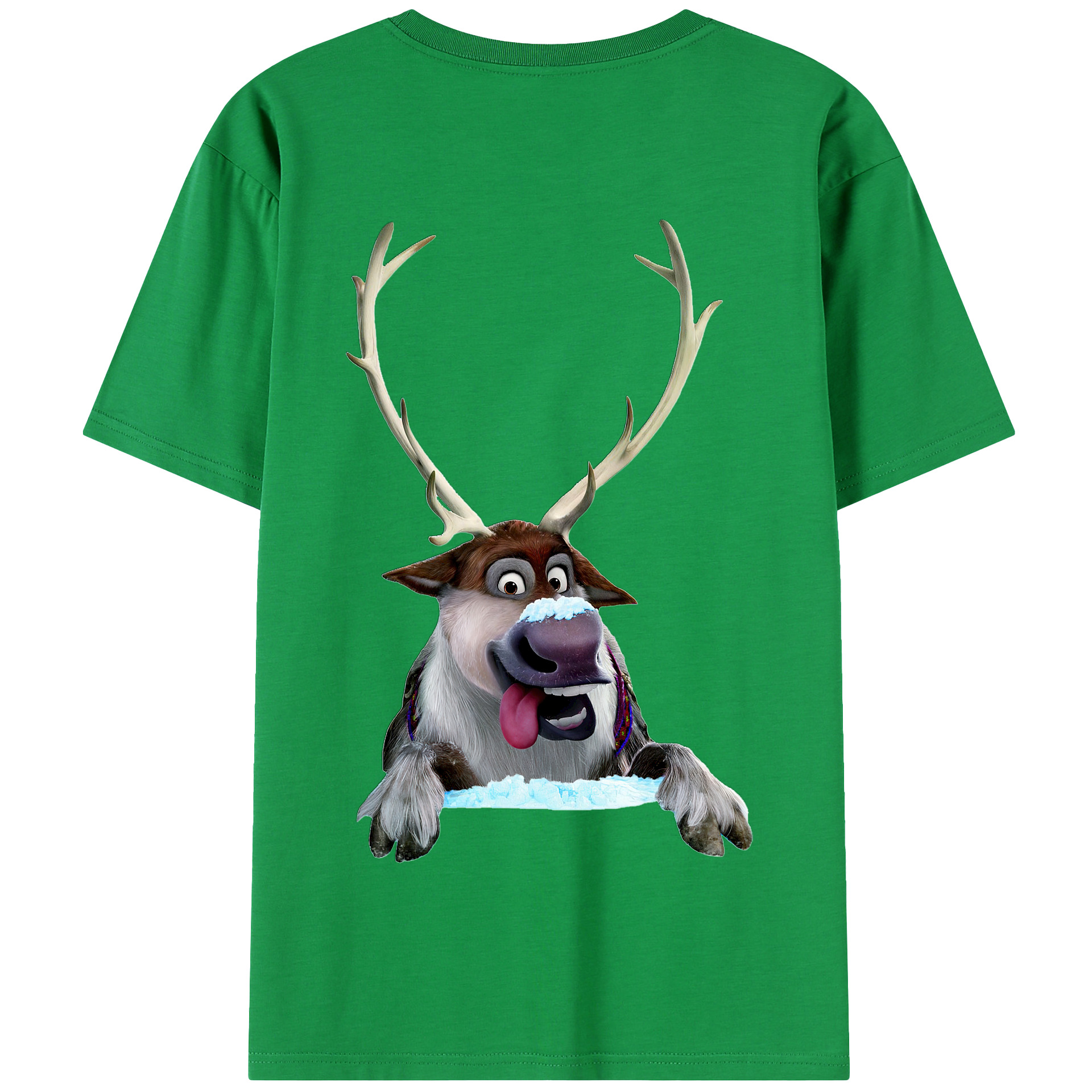 アナと雪の女王 アンナ エルサ Frozen Anna Elsa 綿100％半袖Tシャツ（背面プリント）