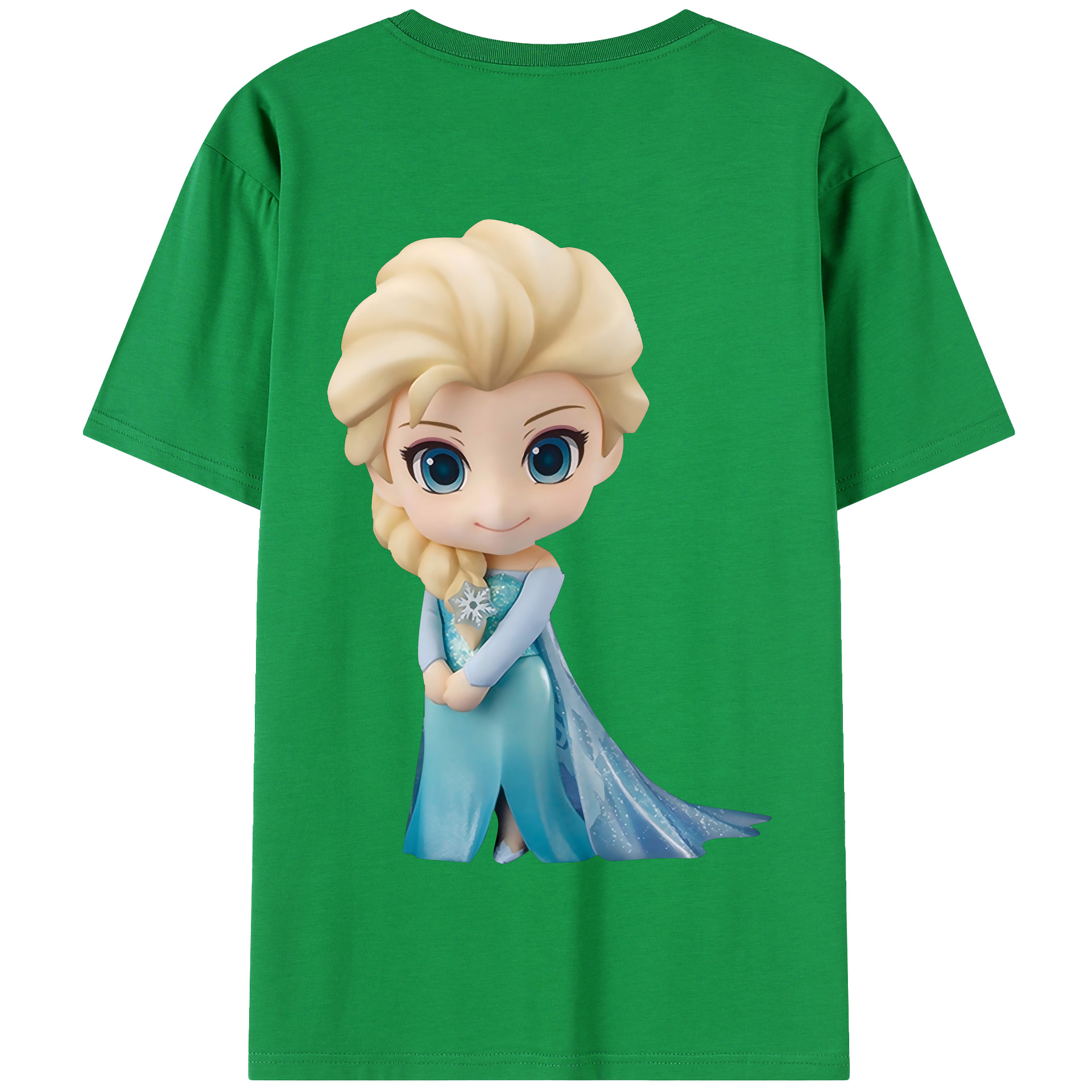 （画像用） アナと雪の女王 アンナ エルサ Frozen Anna Elsa 綿100％半袖Tシャツ（背面プリント）