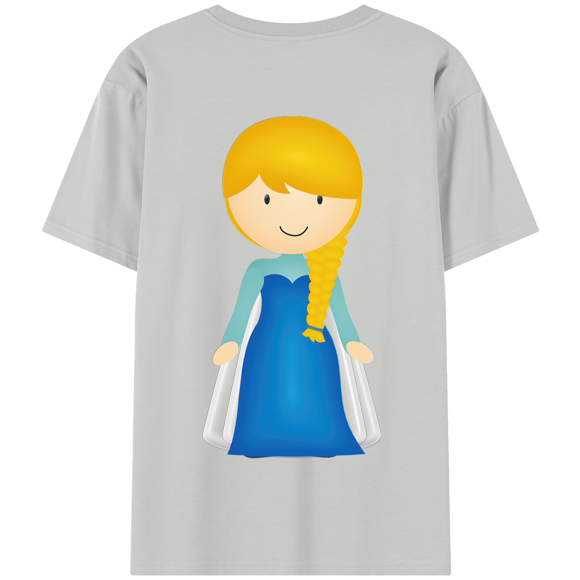 （画像用） アナと雪の女王 アンナ エルサ Frozen Anna Elsa 綿100％半袖Tシャツ（背面プリント）