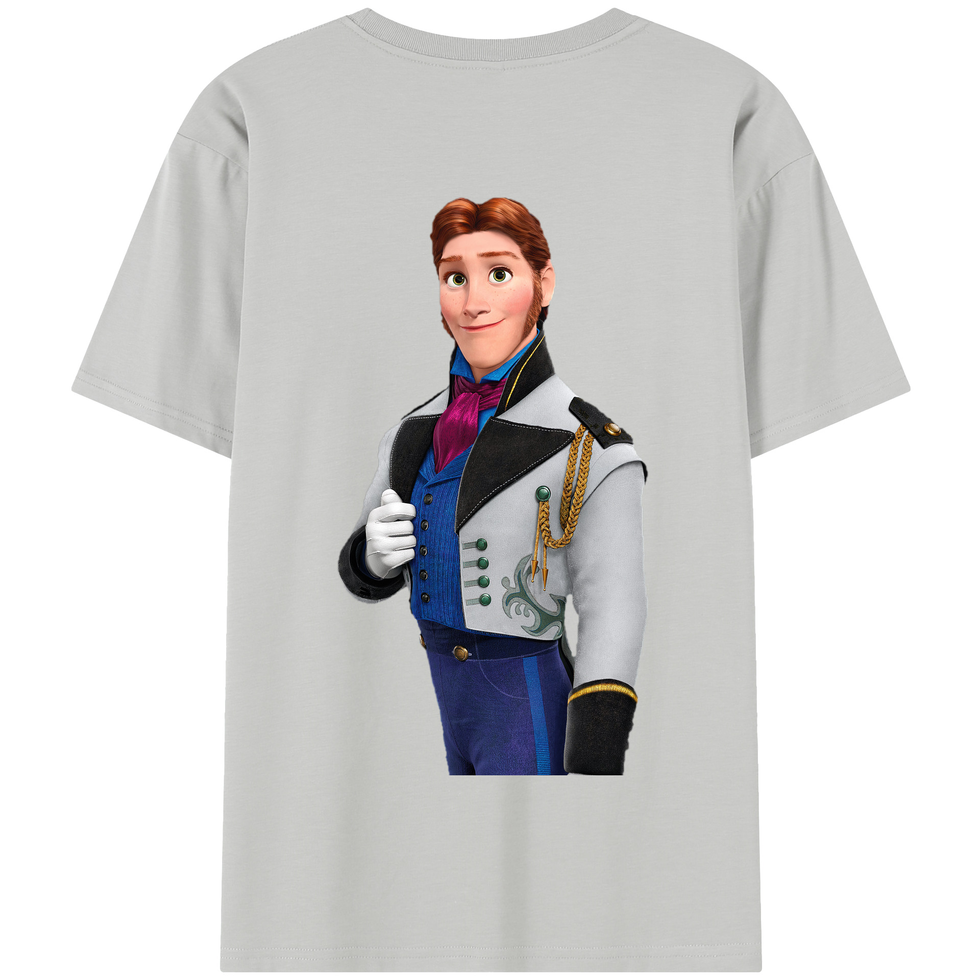 （画像用） アナと雪の女王 アンナ エルサ Frozen Anna Elsa 綿100％半袖Tシャツ（背面プリント）