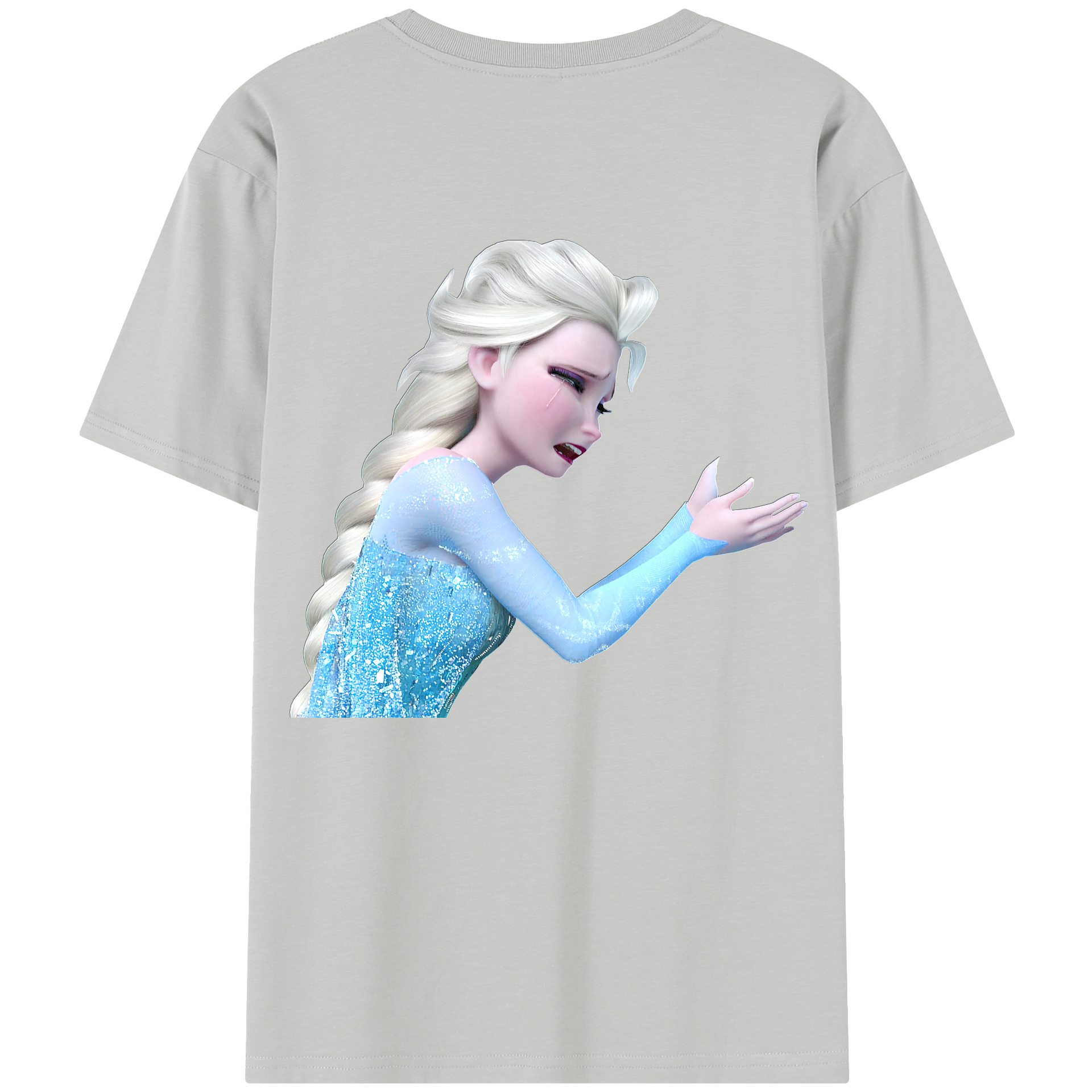 （画像用） アナと雪の女王 アンナ エルサ Frozen Anna Elsa 綿100％半袖Tシャツ（背面プリント）