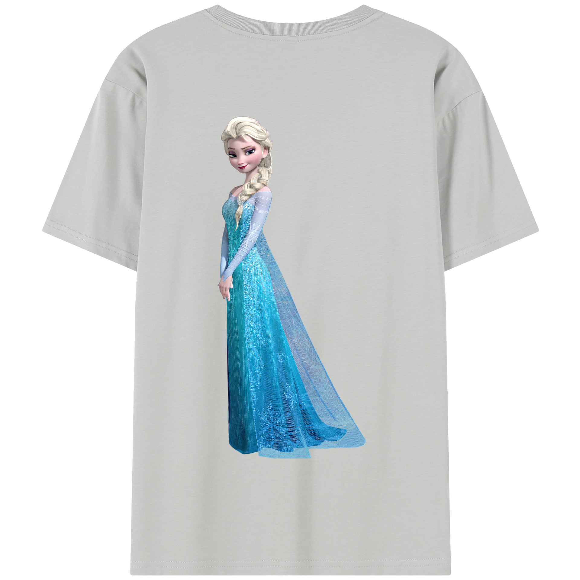 （画像用） アナと雪の女王 アンナ エルサ Frozen Anna Elsa 綿100％半袖Tシャツ（背面プリント）