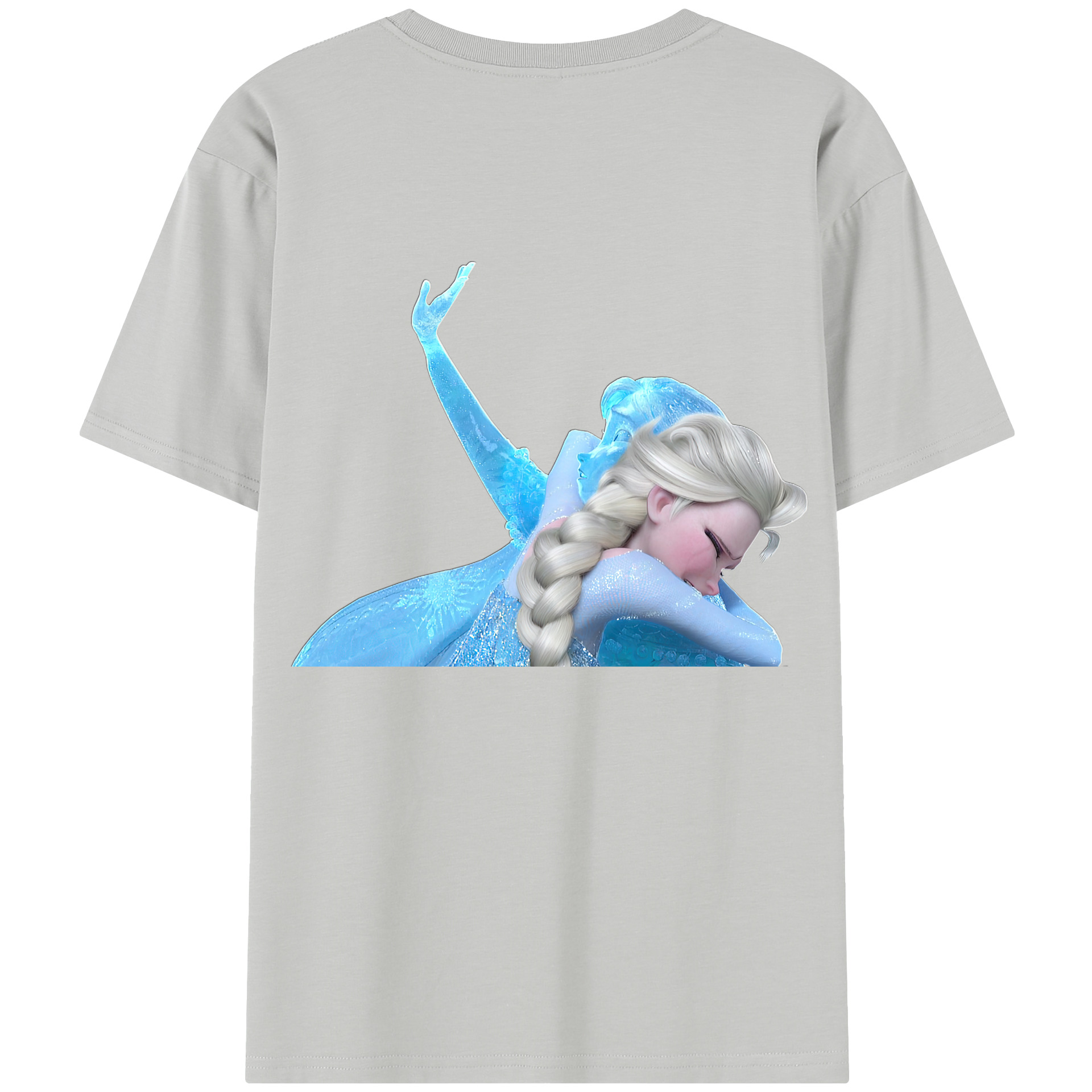 （画像用） アナと雪の女王 アンナ エルサ Frozen Anna Elsa 綿100％半袖Tシャツ（背面プリント）