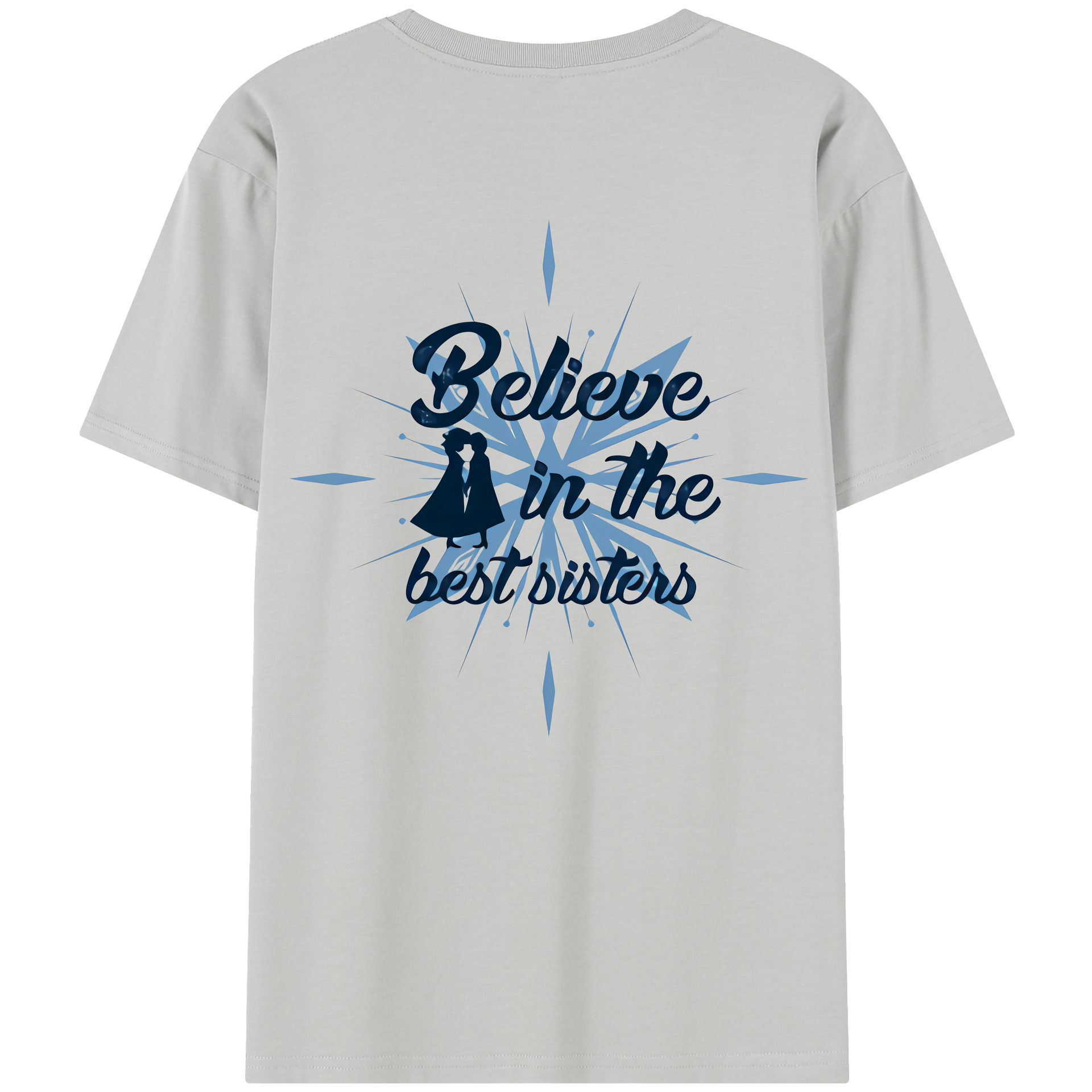 （画像用） アナと雪の女王 アンナ エルサ Frozen Anna Elsa 綿100％半袖Tシャツ（背面プリント）