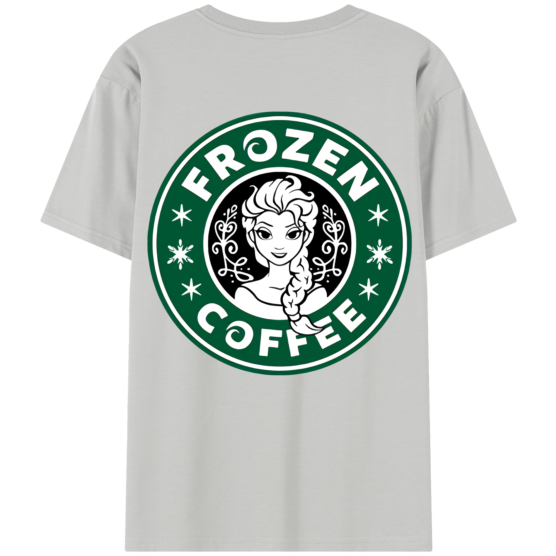 （画像用） アナと雪の女王 アンナ エルサ Frozen Anna Elsa 綿100％半袖Tシャツ（背面プリント）