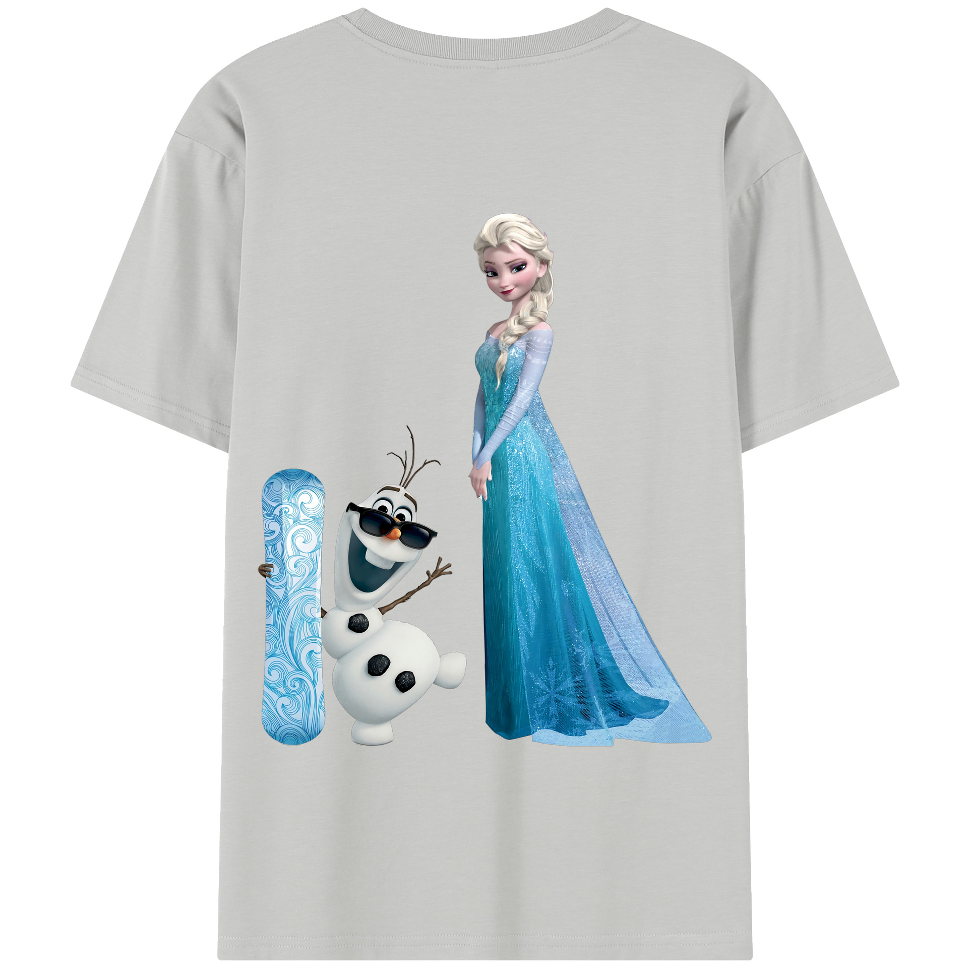 （画像用） アナと雪の女王 アンナ エルサ Frozen Anna Elsa 綿100％半袖Tシャツ（背面プリント）