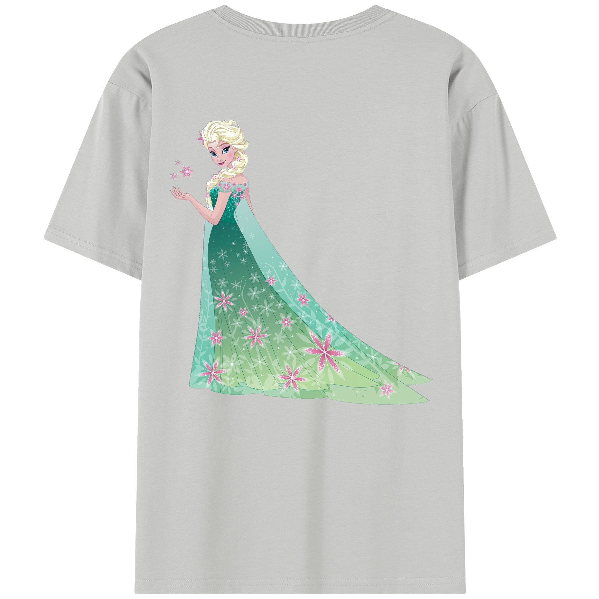 （画像用） アナと雪の女王 アンナ エルサ Frozen Anna Elsa 綿100％半袖Tシャツ（背面プリント）