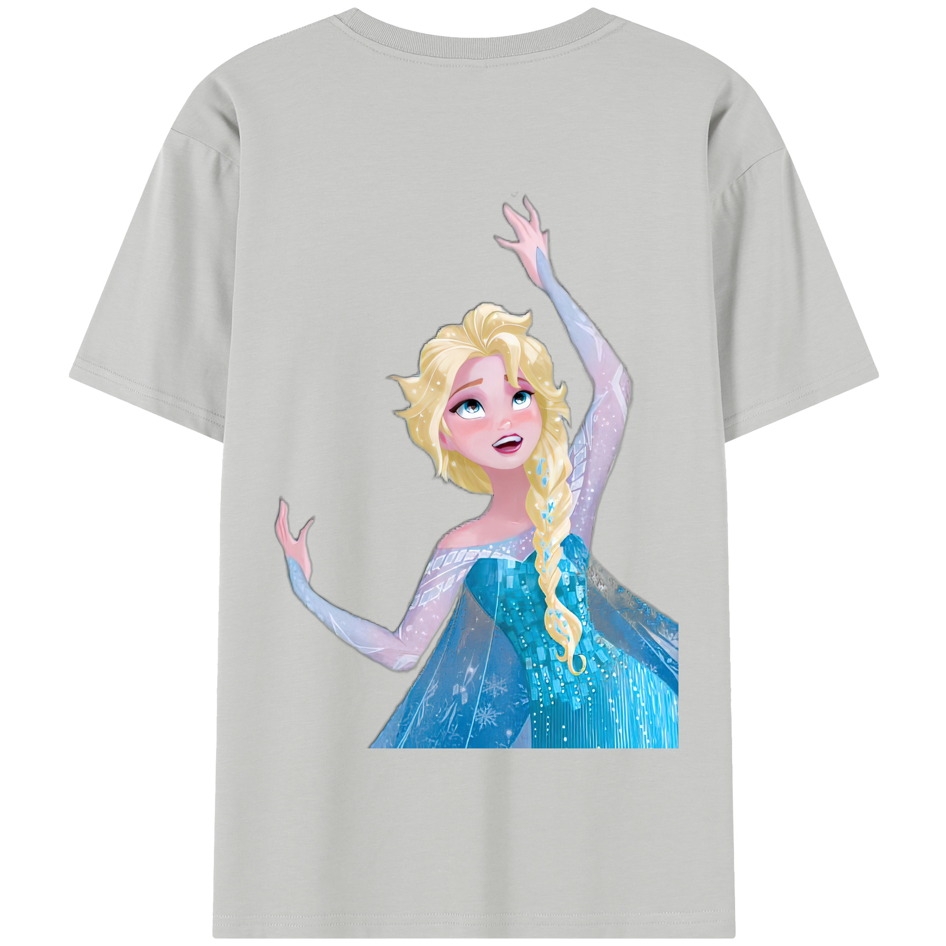 （画像用） アナと雪の女王 アンナ エルサ Frozen Anna Elsa 綿100％半袖Tシャツ（背面プリント）