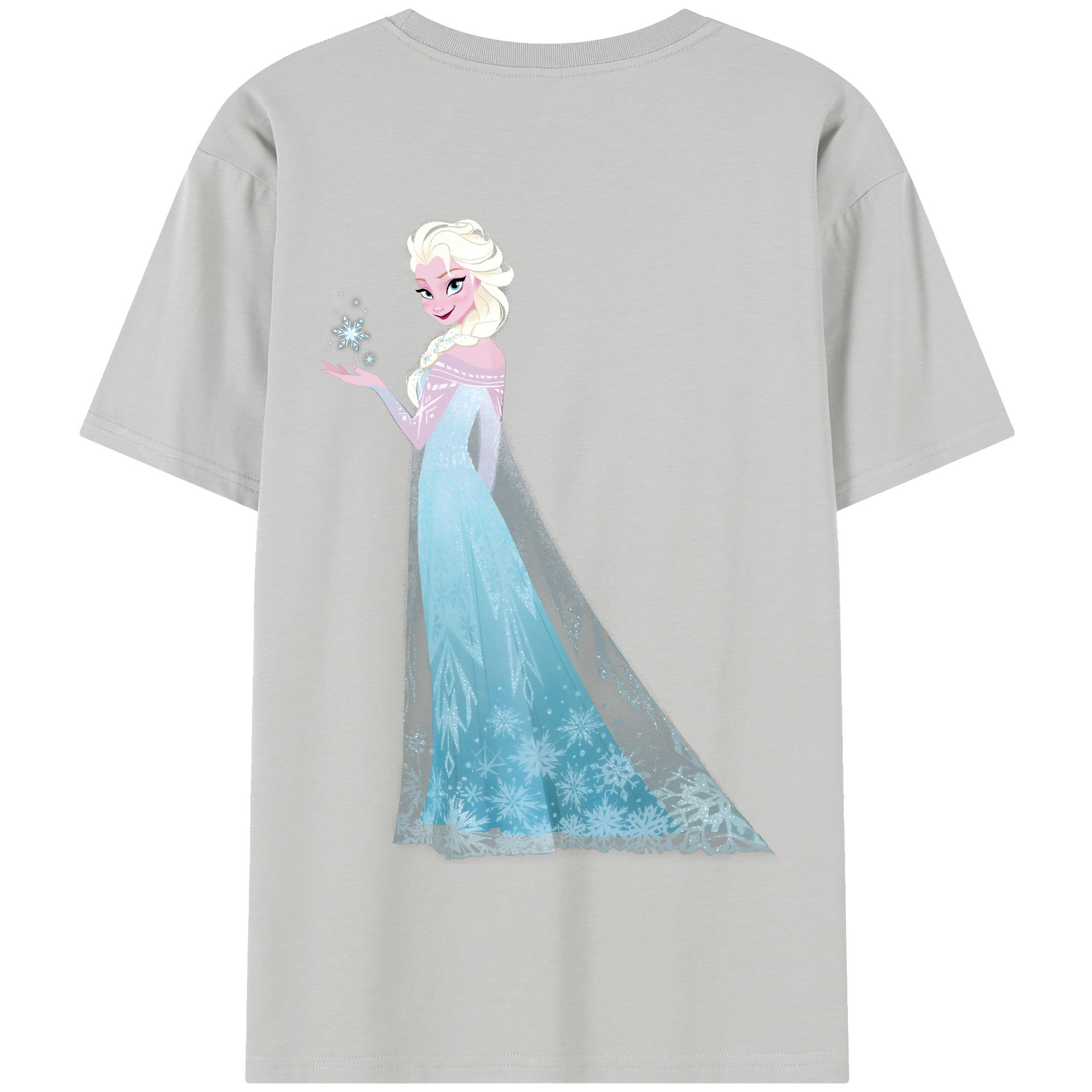 （画像用） アナと雪の女王 アンナ エルサ Frozen Anna Elsa 綿100％半袖Tシャツ（背面プリント）