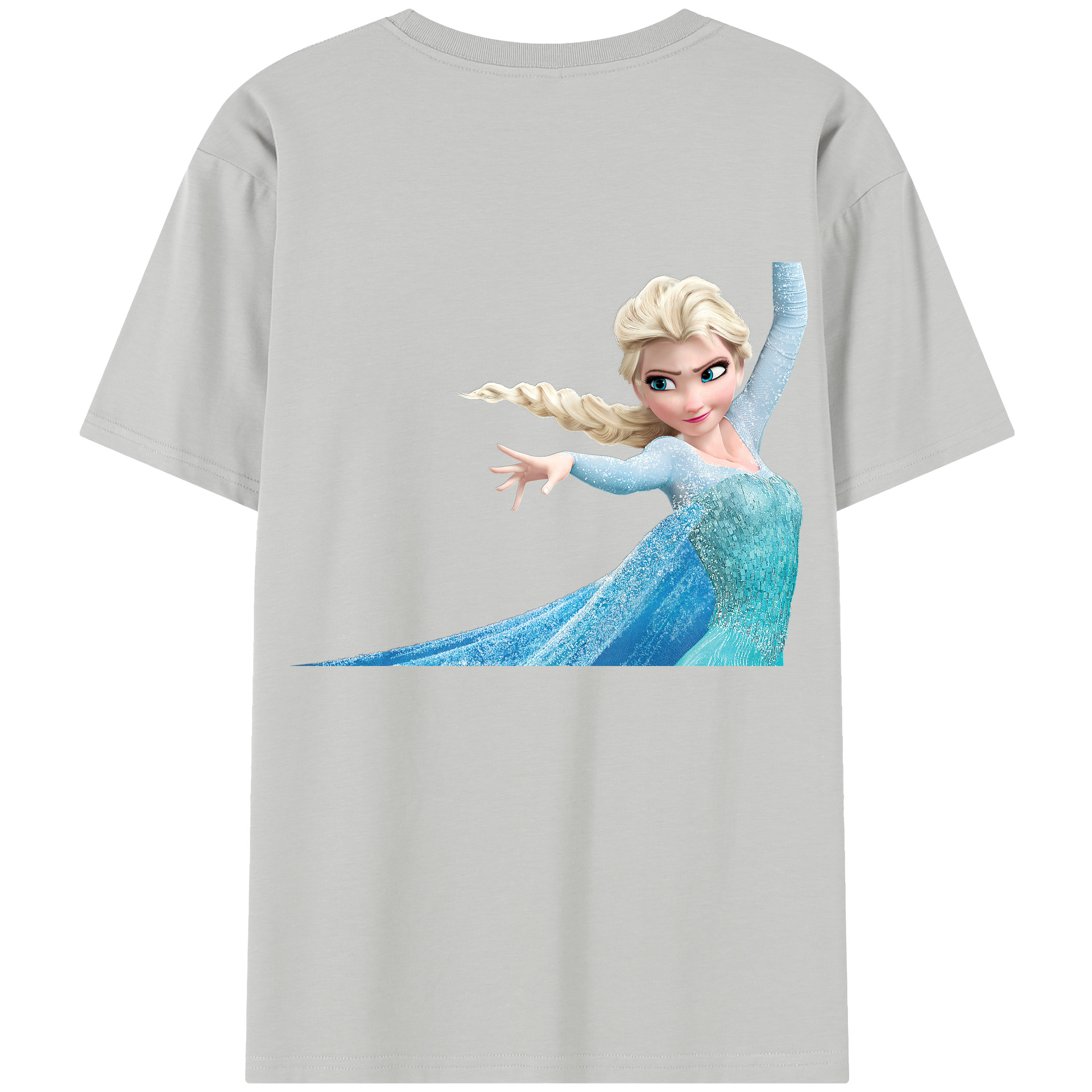 （画像用） アナと雪の女王 アンナ エルサ Frozen Anna Elsa 綿100％半袖Tシャツ（背面プリント）