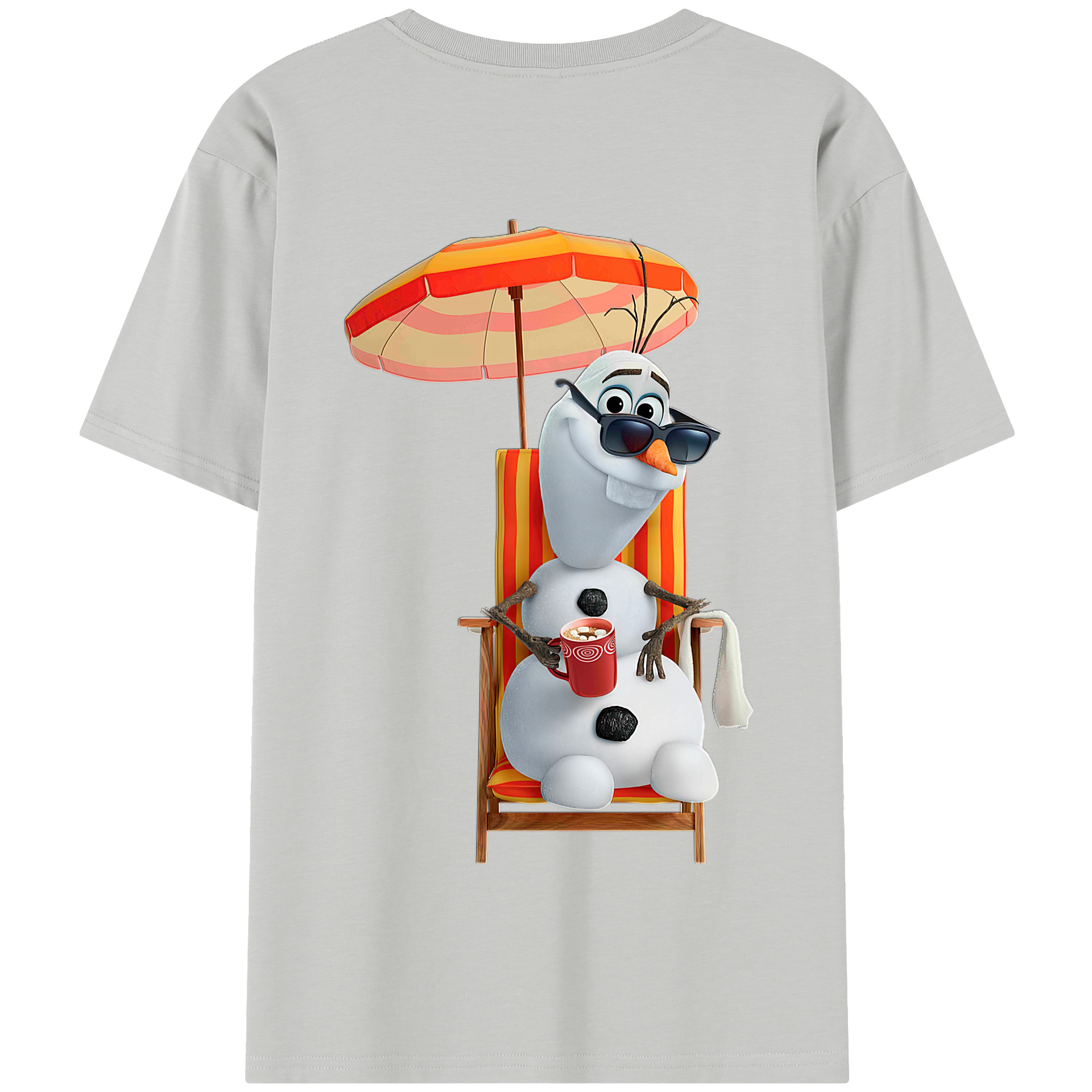 （画像用） アナと雪の女王 アンナ エルサ Frozen Anna Elsa 綿100％半袖Tシャツ（背面プリント）