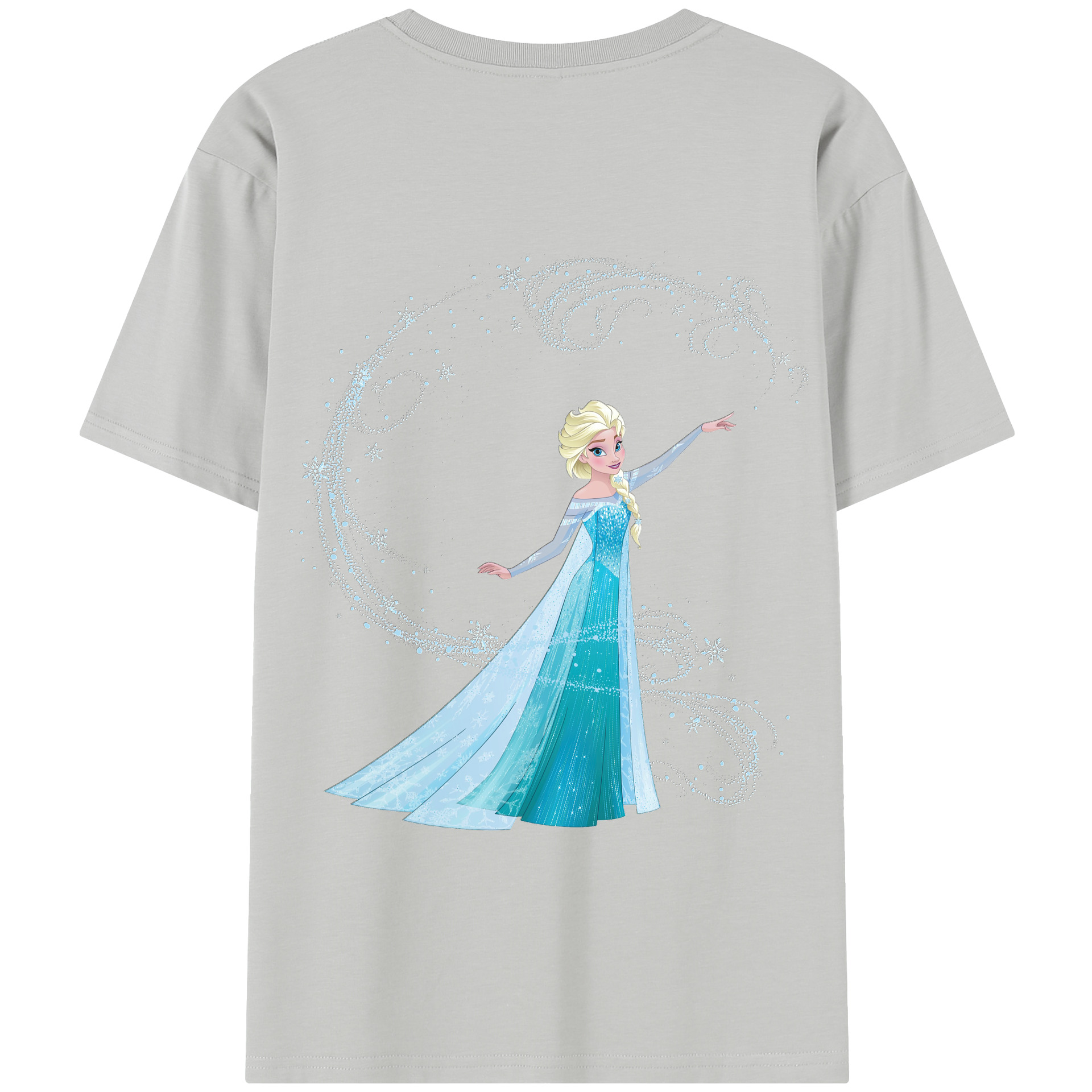 （画像用） アナと雪の女王 アンナ エルサ Frozen Anna Elsa 綿100％半袖Tシャツ（背面プリント）