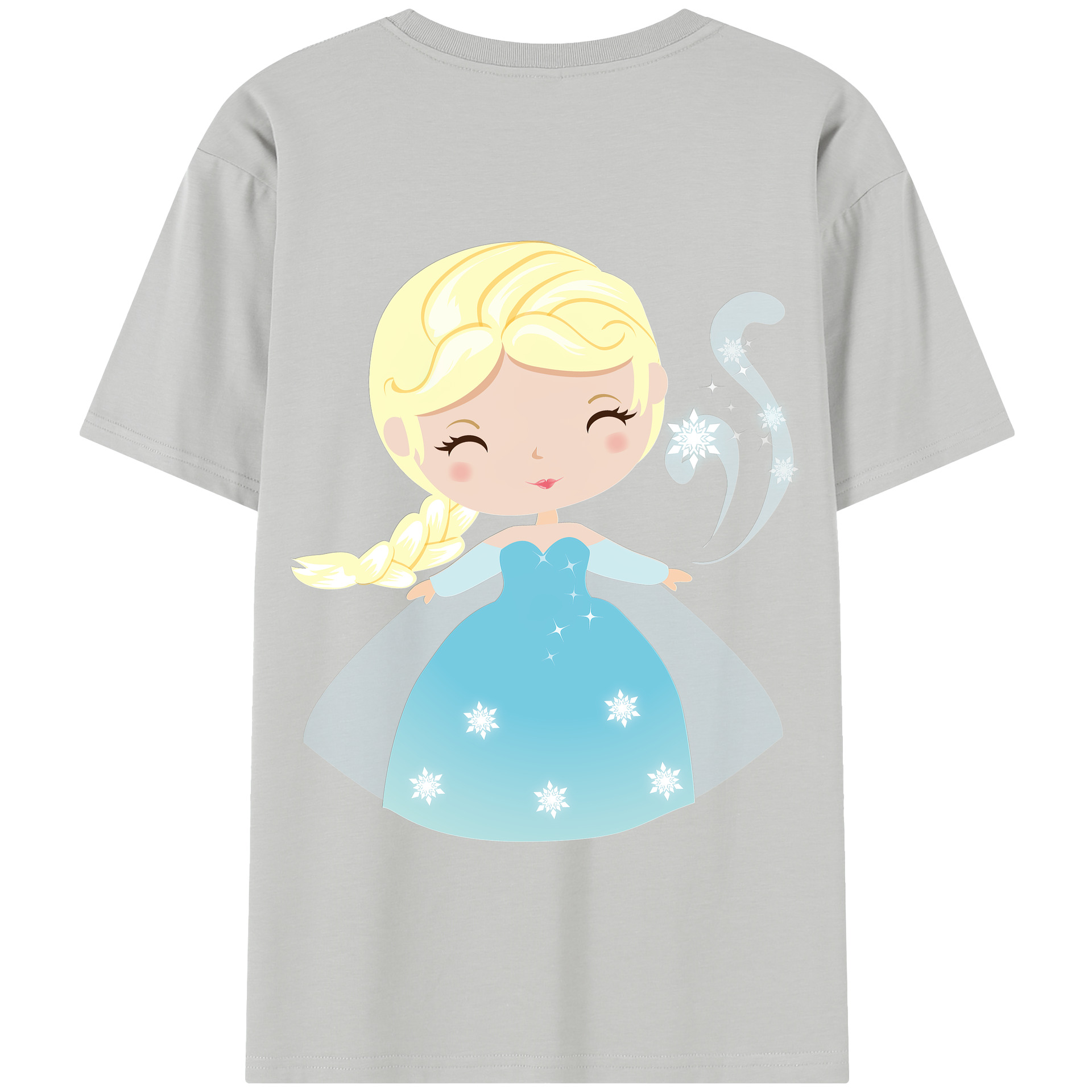 （画像用） アナと雪の女王 アンナ エルサ Frozen Anna Elsa 綿100％半袖Tシャツ（背面プリント）