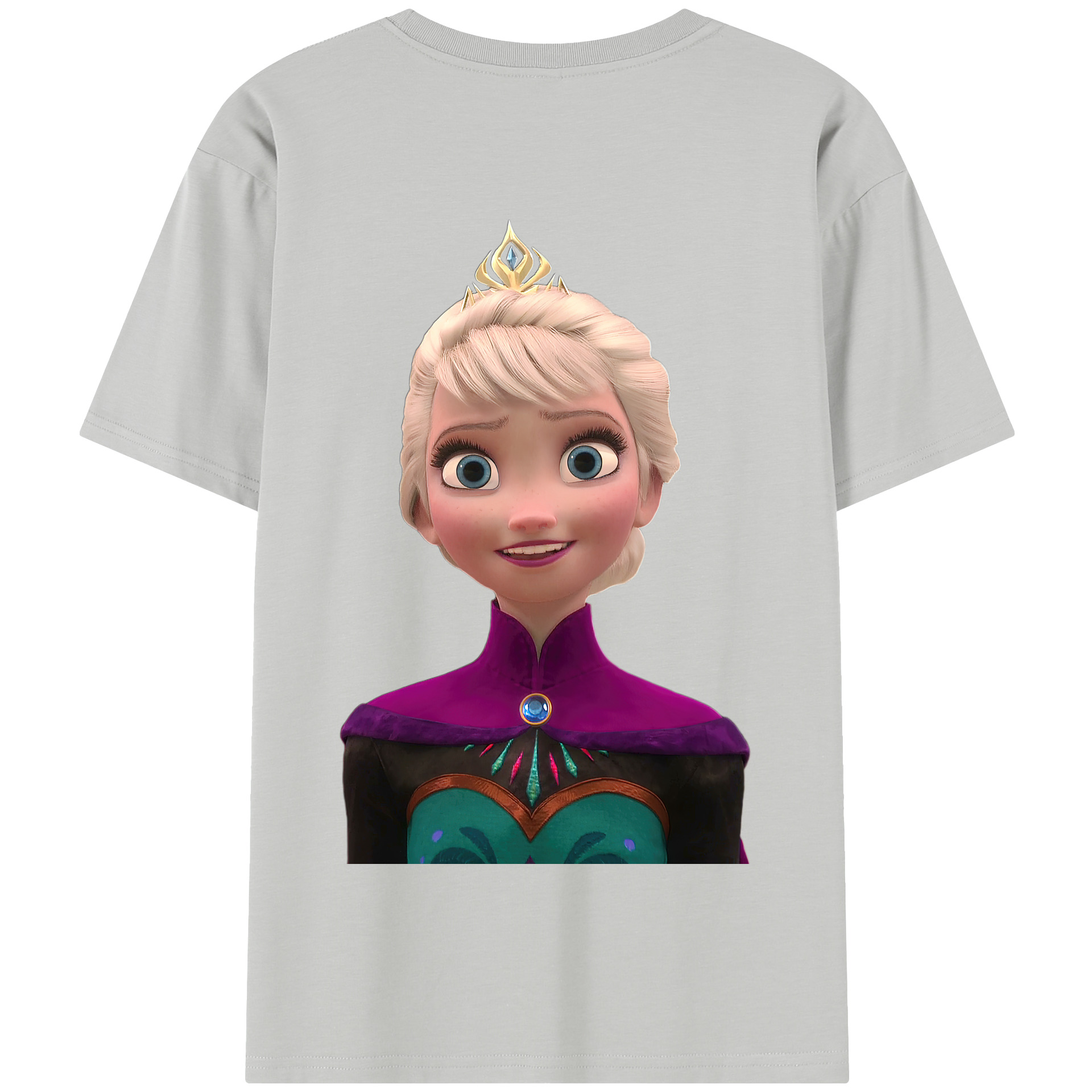 （画像用） アナと雪の女王 アンナ エルサ Frozen Anna Elsa 綿100％半袖Tシャツ（背面プリント）