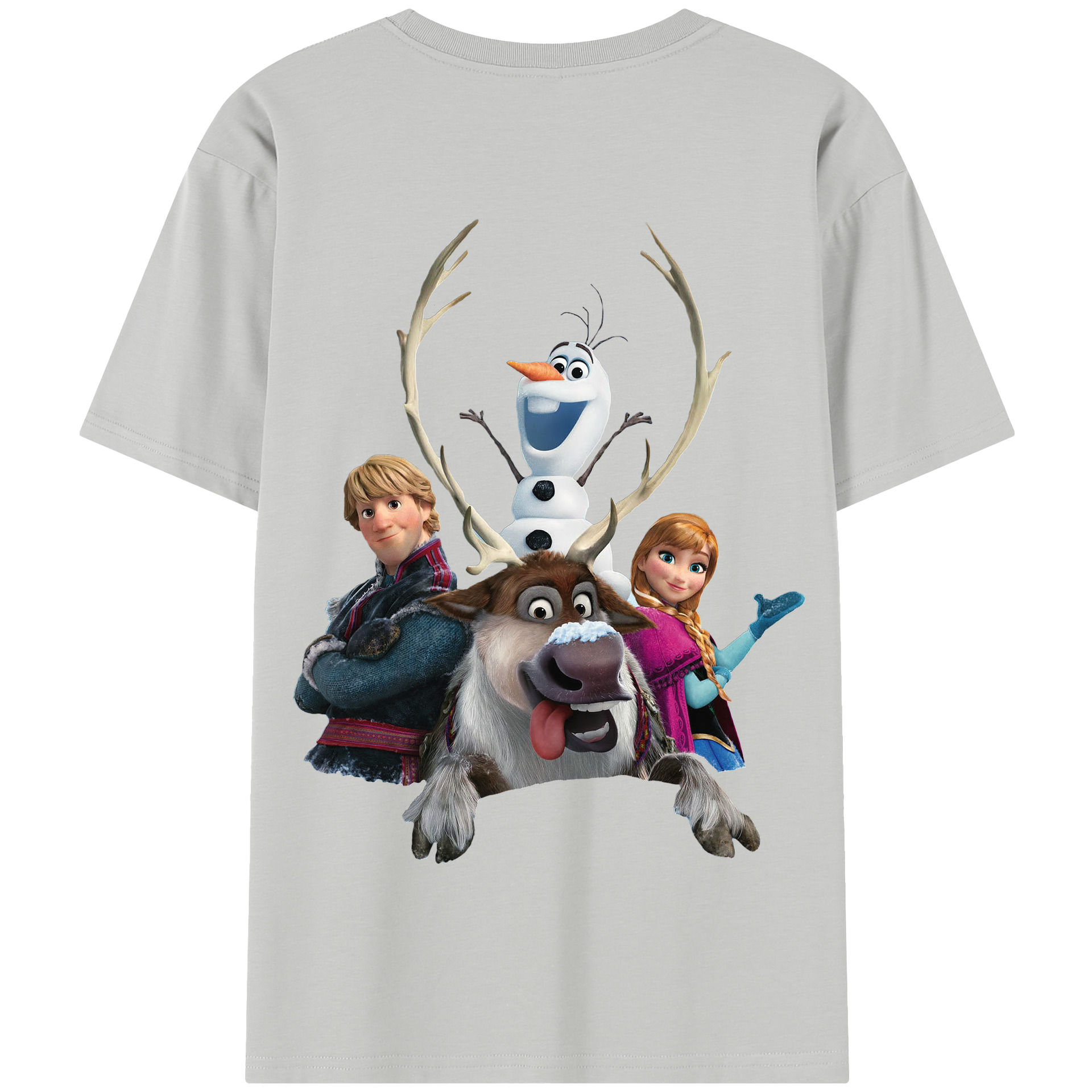 （画像用） アナと雪の女王 アンナ エルサ Frozen Anna Elsa 綿100％半袖Tシャツ（背面プリント）