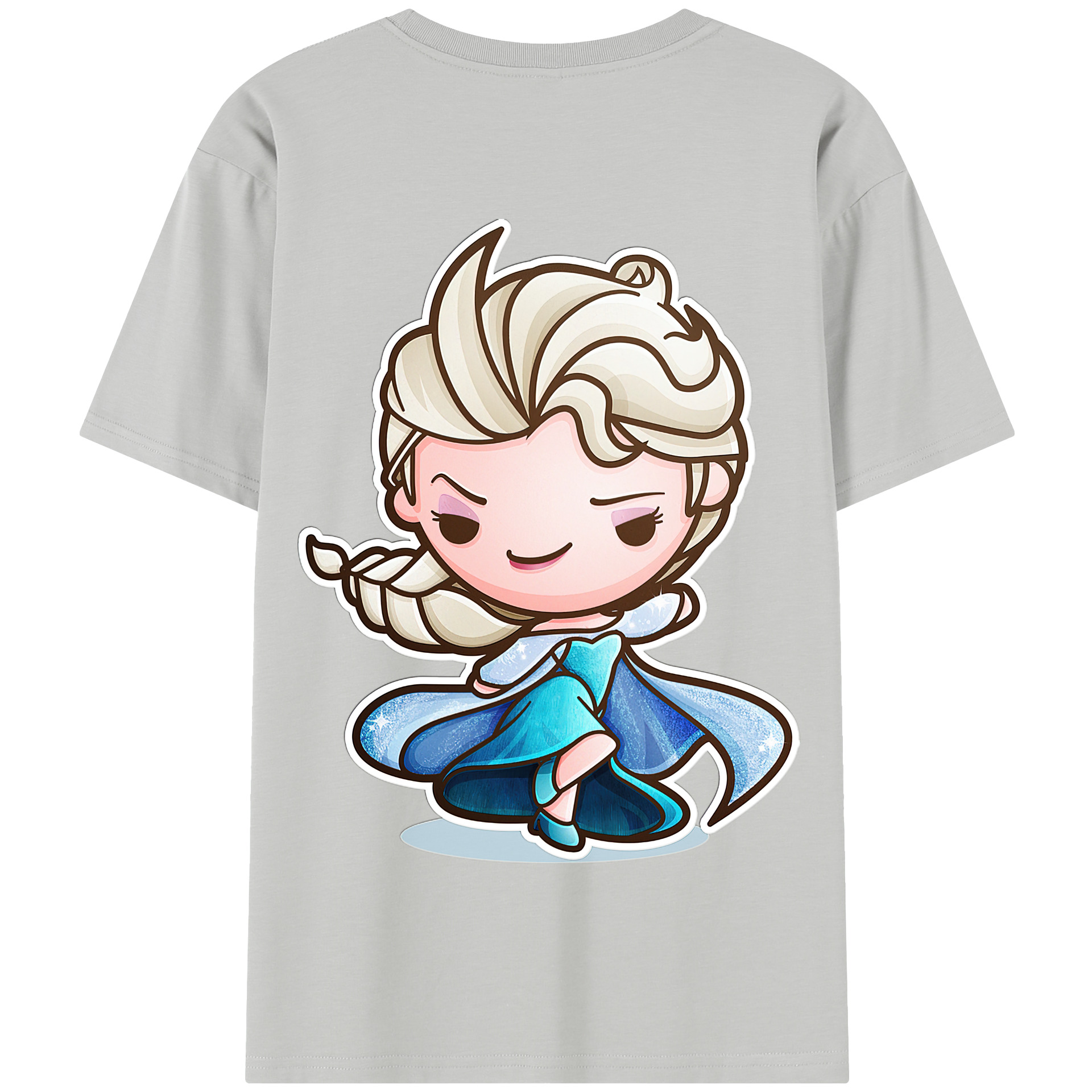 （画像用） アナと雪の女王 アンナ エルサ Frozen Anna Elsa 綿100％半袖Tシャツ（背面プリント）