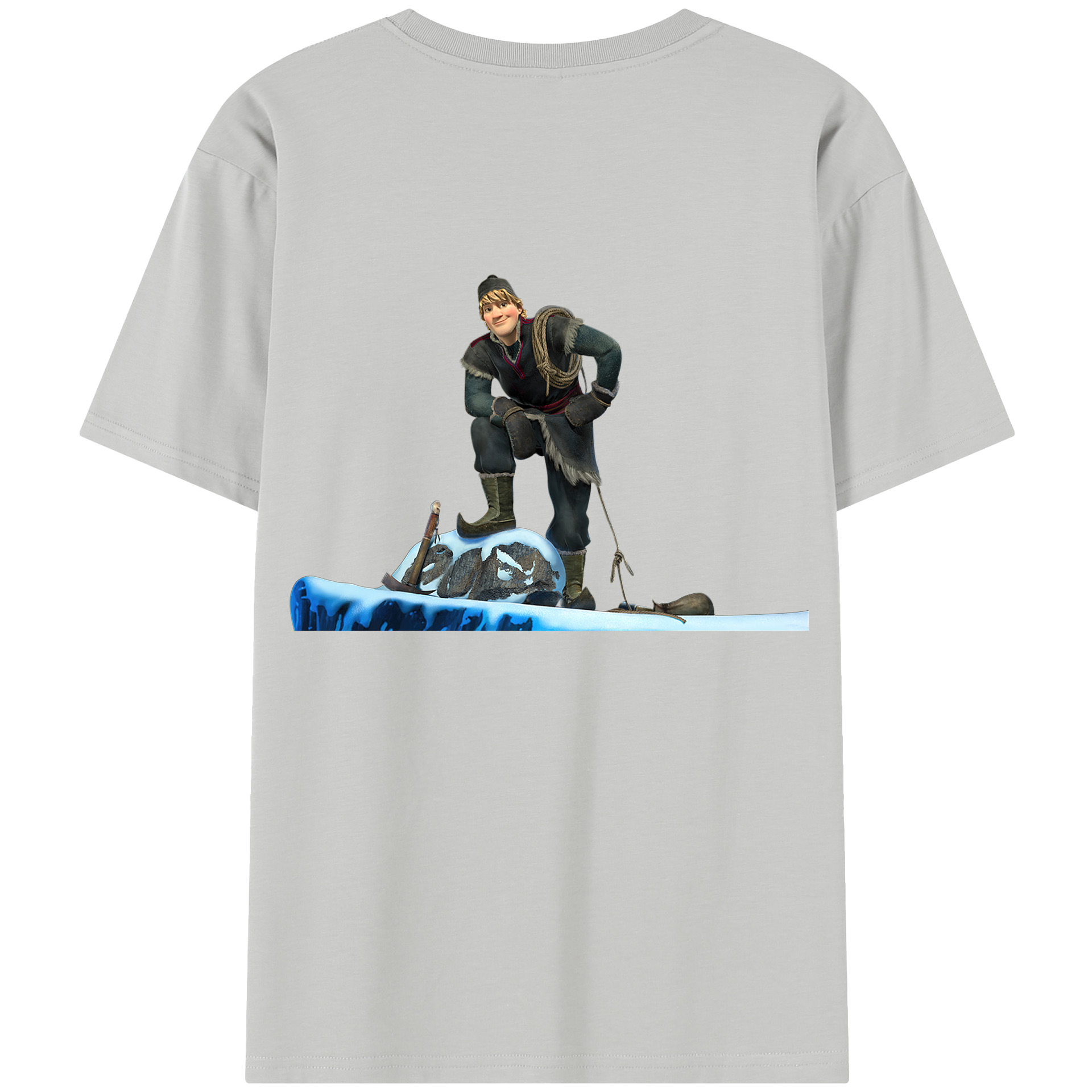 （画像用） アナと雪の女王 アンナ エルサ Frozen Anna Elsa 綿100％半袖Tシャツ（背面プリント）