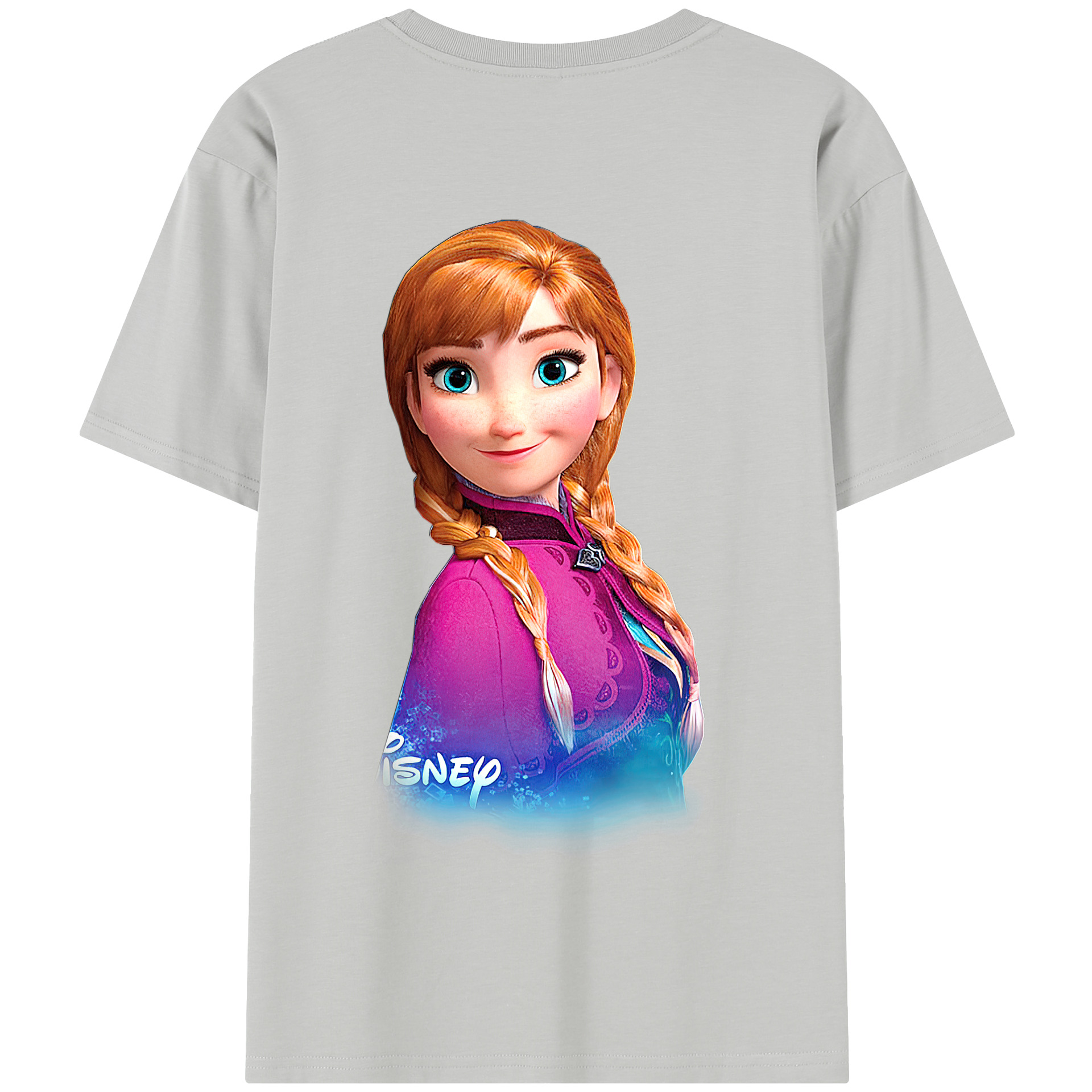 （画像用） アナと雪の女王 アンナ エルサ Frozen Anna Elsa 綿100％半袖Tシャツ（背面プリント）