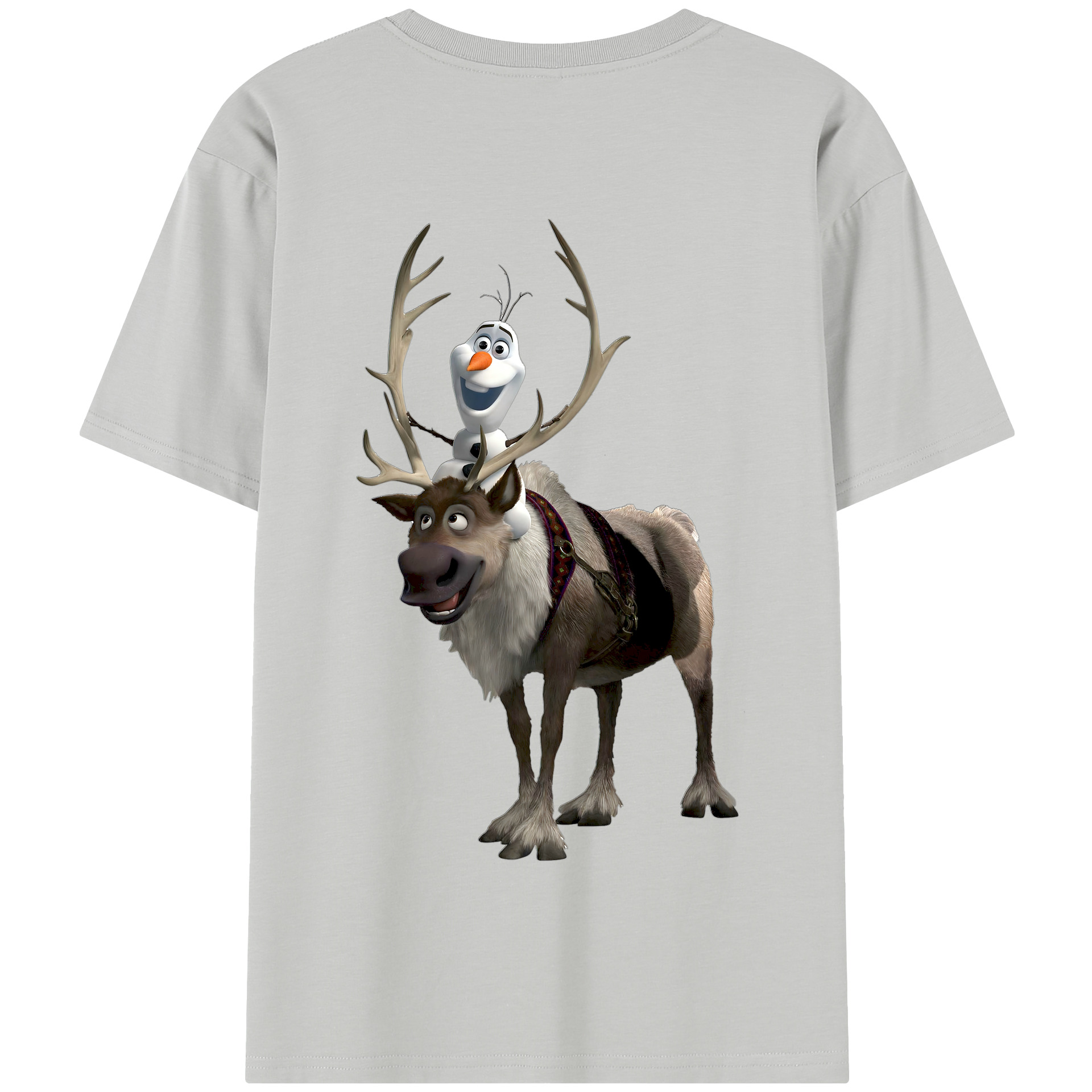 （画像用） アナと雪の女王 アンナ エルサ Frozen Anna Elsa 綿100％半袖Tシャツ（背面プリント）