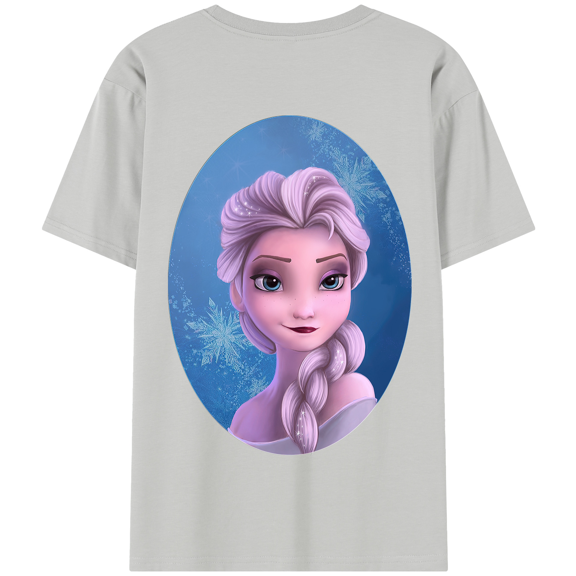 （画像用） アナと雪の女王 アンナ エルサ Frozen Anna Elsa 綿100％半袖Tシャツ（背面プリント）
