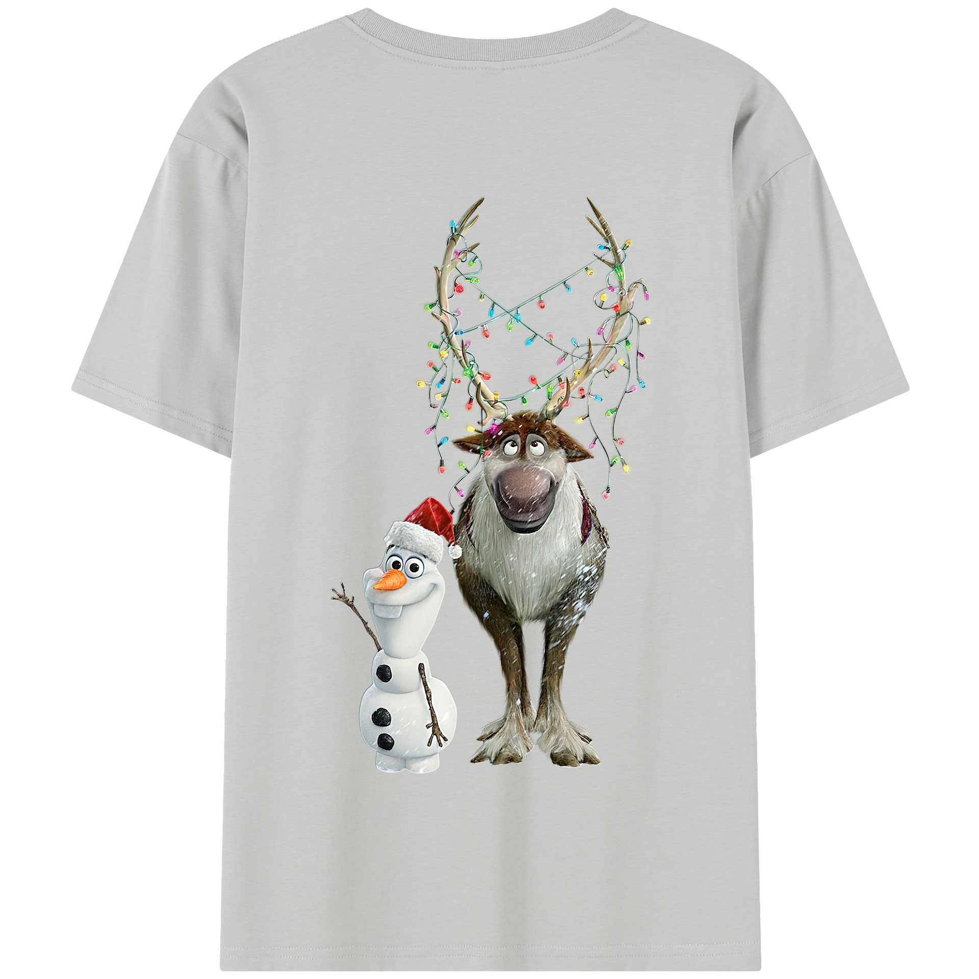 （画像用） アナと雪の女王 アンナ エルサ Frozen Anna Elsa 綿100％半袖Tシャツ（背面プリント）