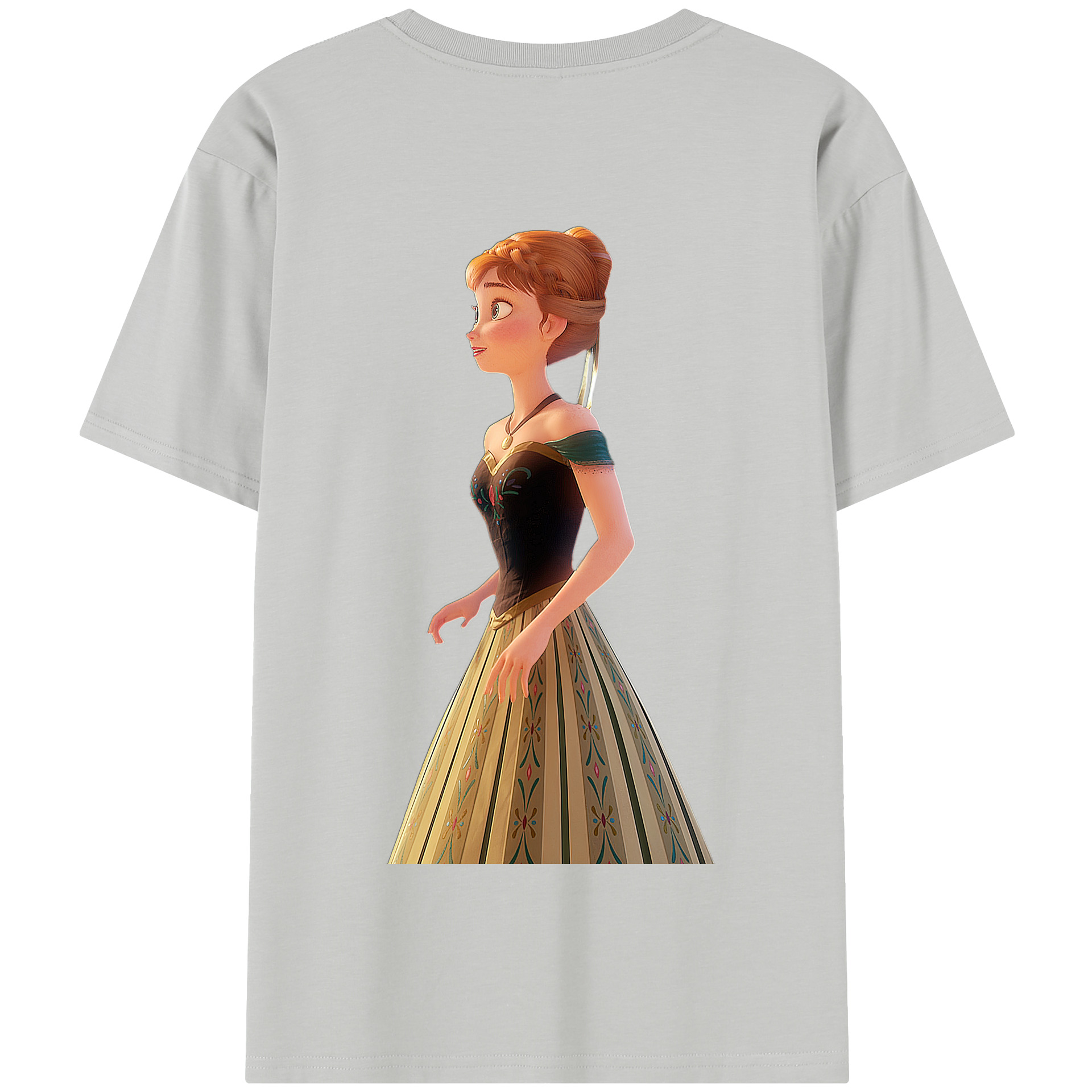（画像用） アナと雪の女王 アンナ エルサ Frozen Anna Elsa 綿100％半袖Tシャツ（背面プリント）