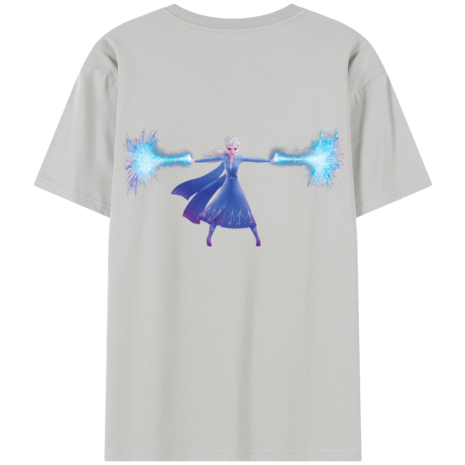 （画像用） アナと雪の女王 アンナ エルサ Frozen Anna Elsa 綿100％半袖Tシャツ（背面プリント）