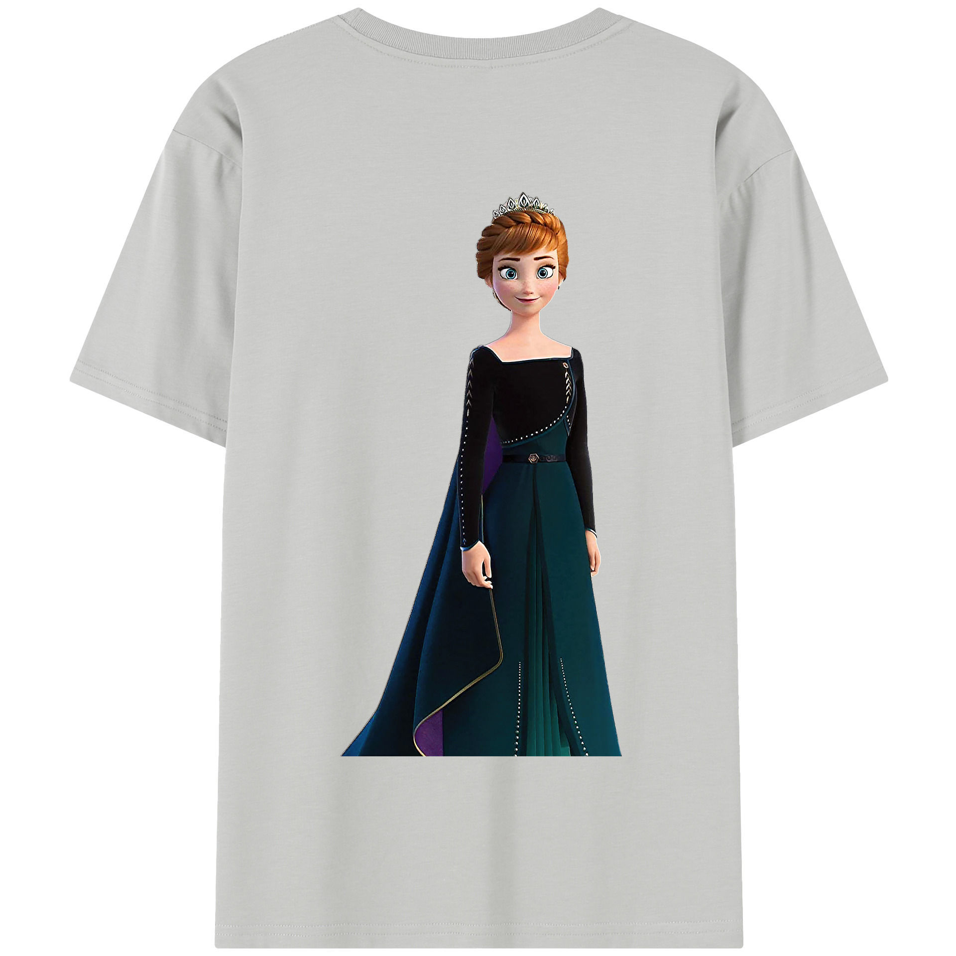 （画像用） アナと雪の女王 アンナ エルサ Frozen Anna Elsa 綿100％半袖Tシャツ（背面プリント）