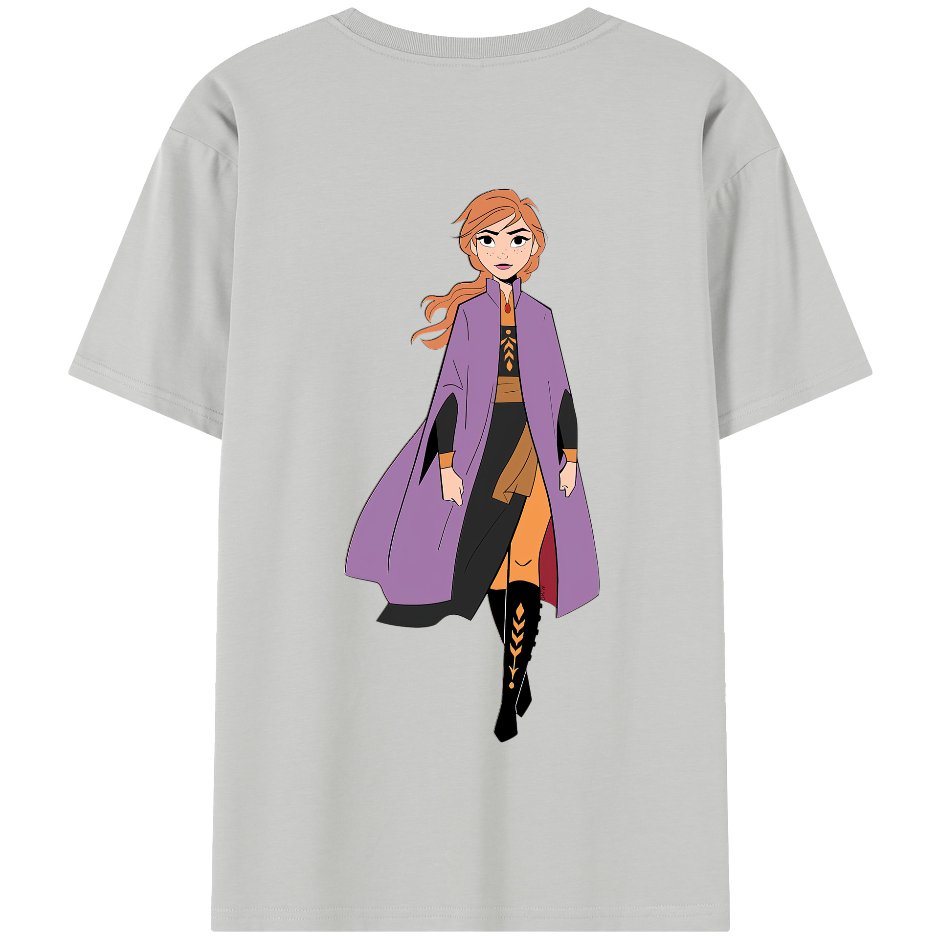 （画像用） アナと雪の女王 アンナ エルサ Frozen Anna Elsa 綿100％半袖Tシャツ（背面プリント）