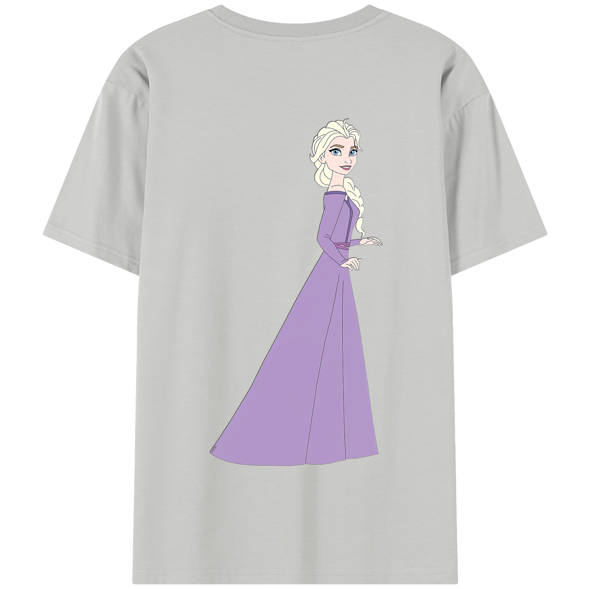 （画像用） アナと雪の女王 アンナ エルサ Frozen Anna Elsa 綿100％半袖Tシャツ（背面プリント）