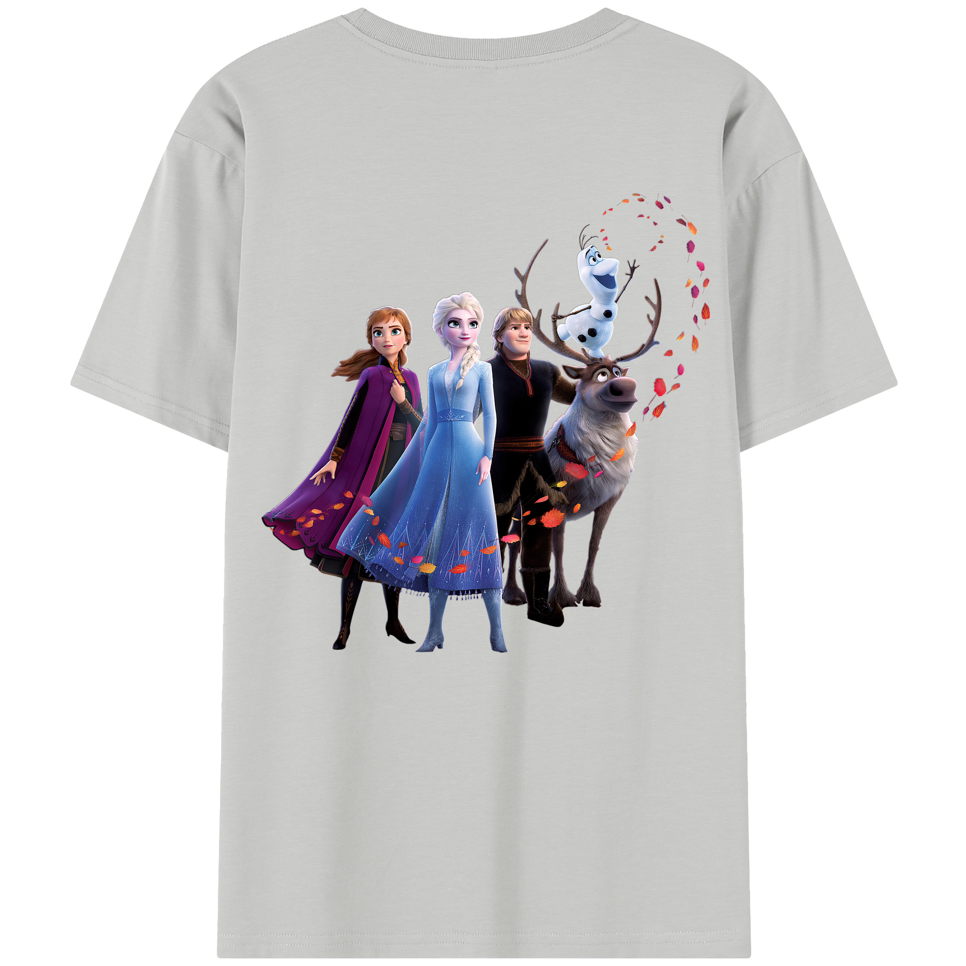 （画像用） アナと雪の女王 アンナ エルサ Frozen Anna Elsa 綿100％半袖Tシャツ（背面プリント）