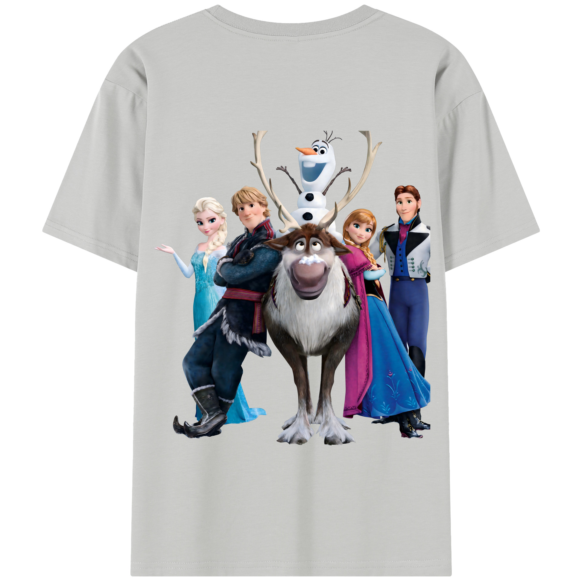 （画像用） アナと雪の女王 アンナ エルサ Frozen Anna Elsa 綿100％半袖Tシャツ（背面プリント）
