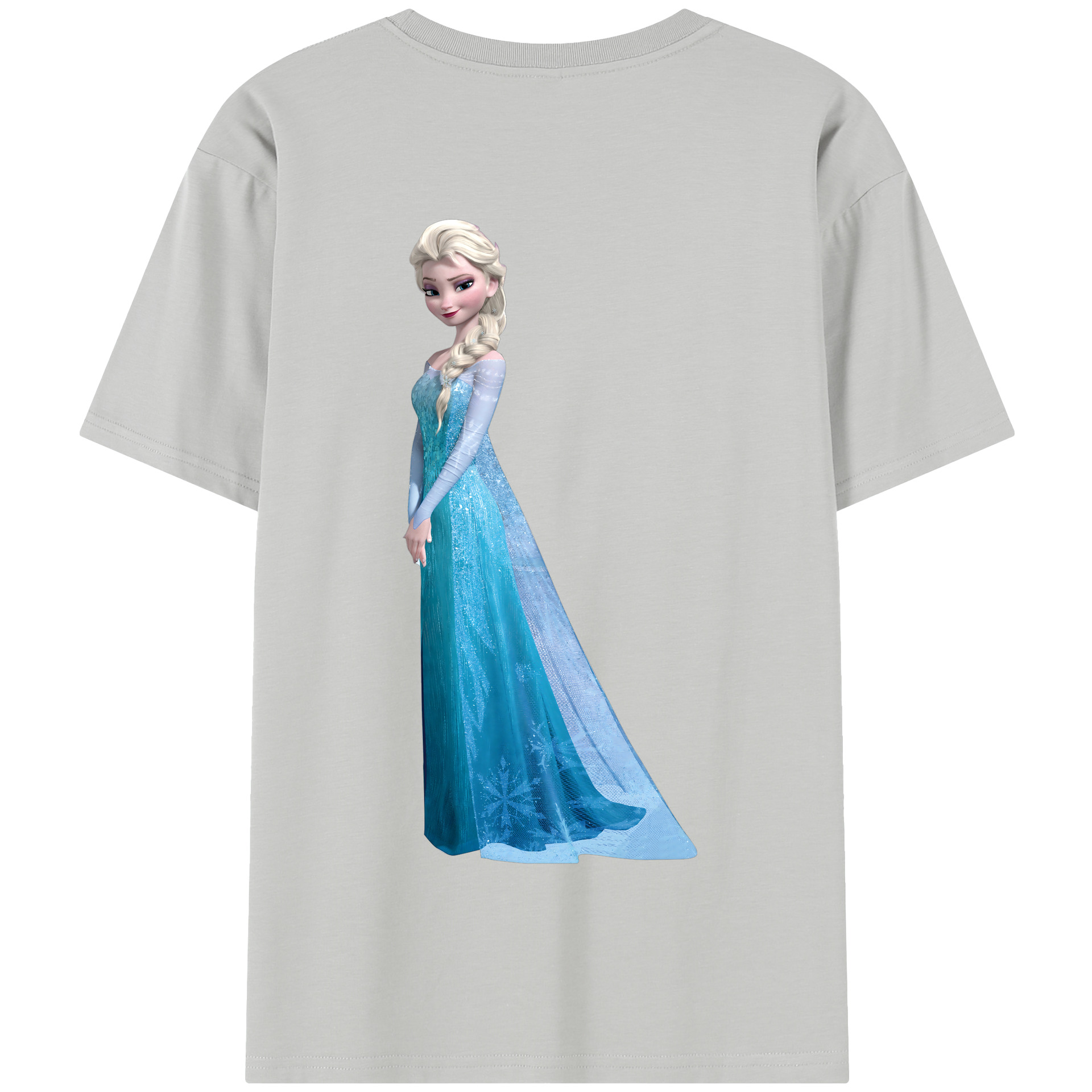 （画像用） アナと雪の女王 アンナ エルサ Frozen Anna Elsa 綿100％半袖Tシャツ（背面プリント）