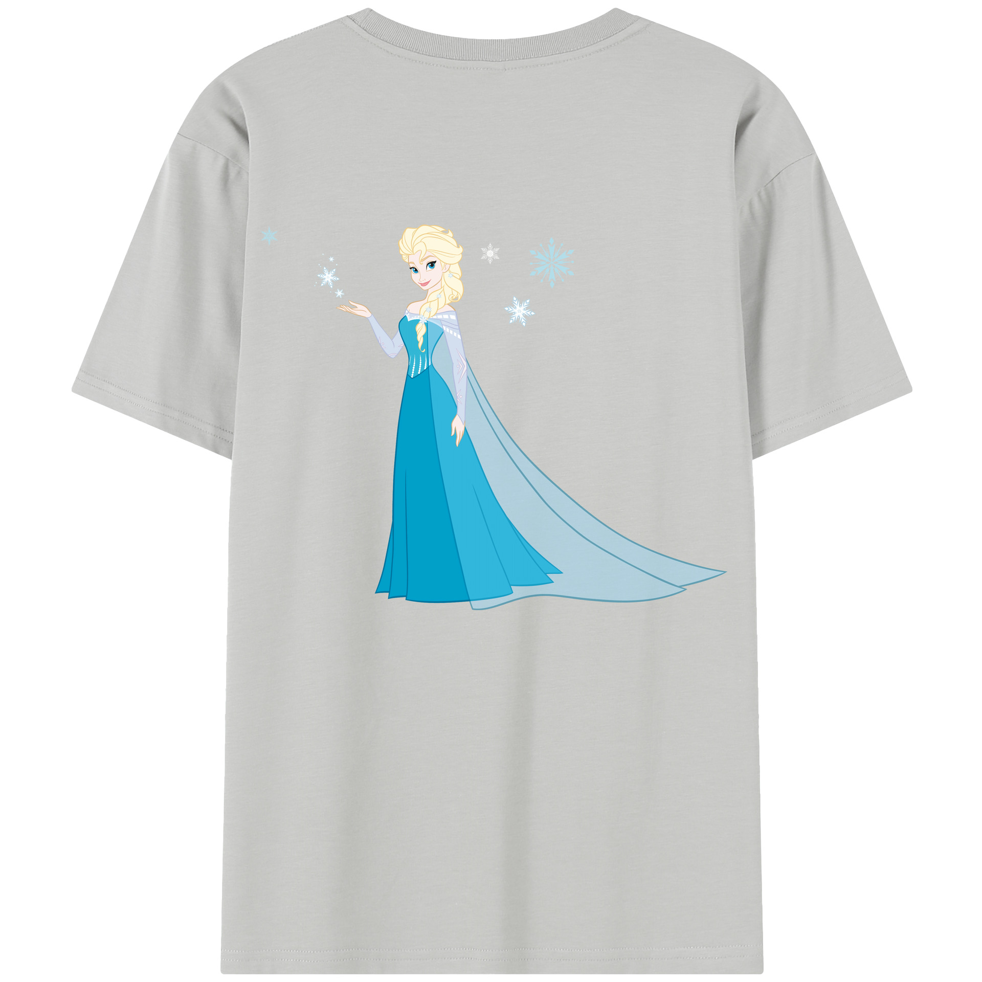 （画像用） アナと雪の女王 アンナ エルサ Frozen Anna Elsa 綿100％半袖Tシャツ（背面プリント）