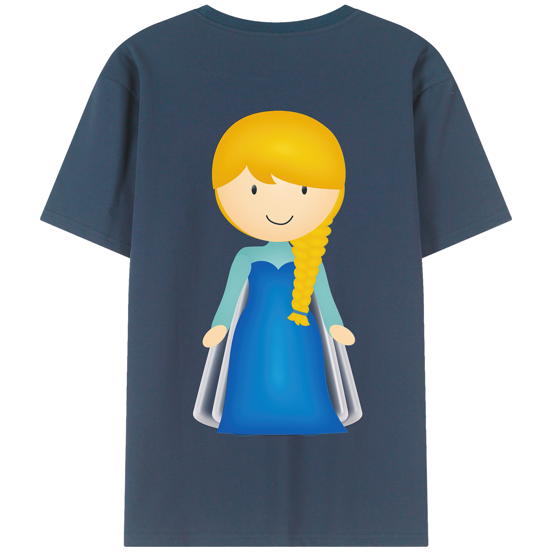 （画像用） アナと雪の女王 アンナ エルサ Frozen Anna Elsa 綿100％半袖Tシャツ（背面プリント）