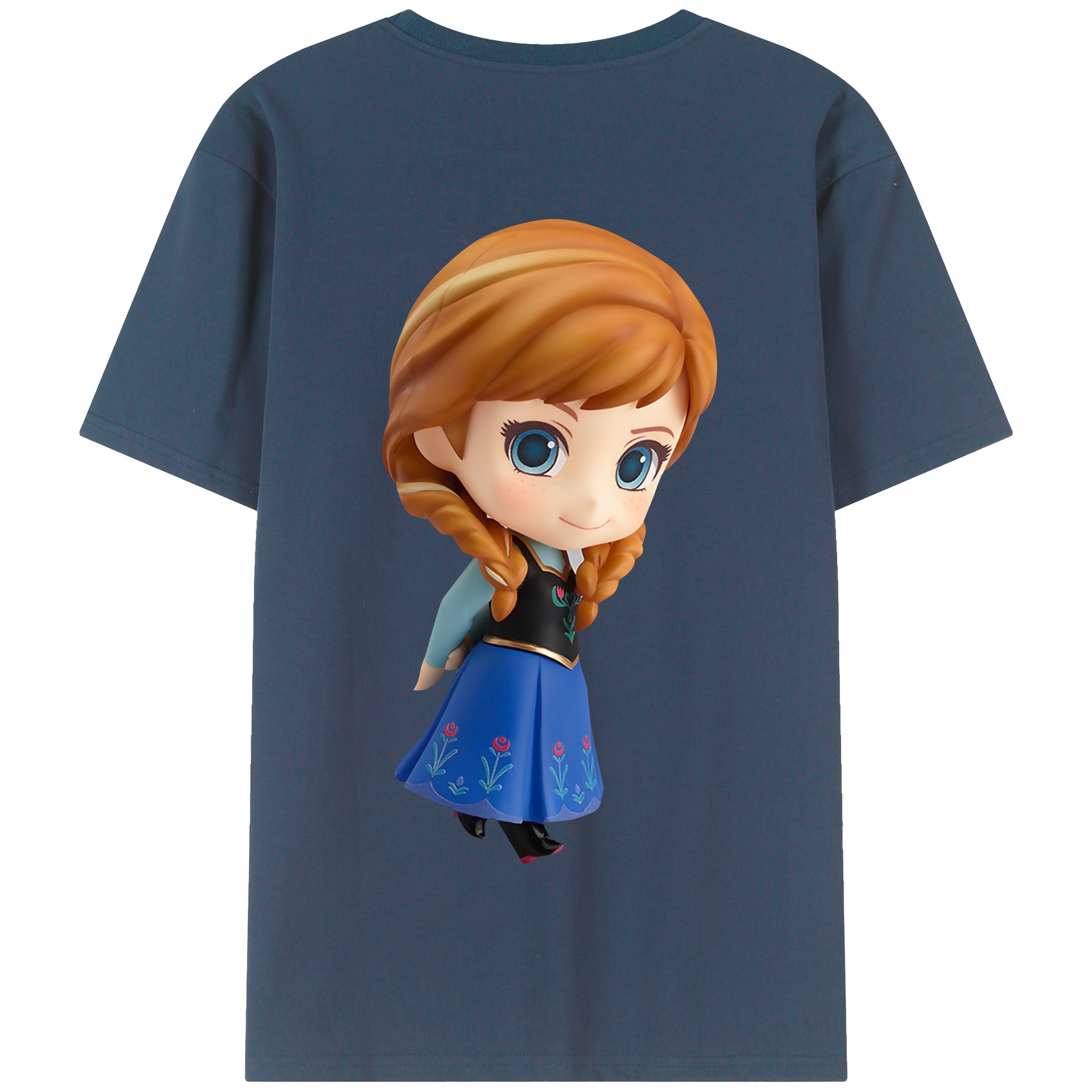 （画像用） アナと雪の女王 アンナ エルサ Frozen Anna Elsa 綿100％半袖Tシャツ（背面プリント）