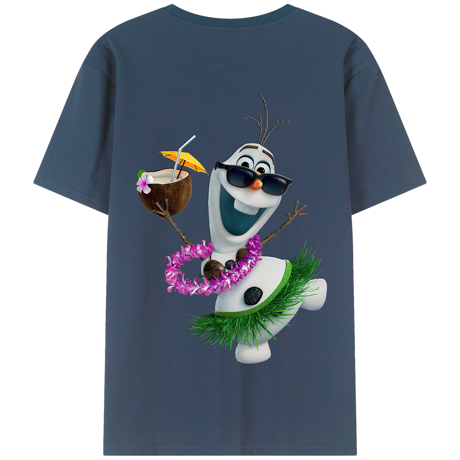 （画像用） アナと雪の女王 アンナ エルサ Frozen Anna Elsa 綿100％半袖Tシャツ（背面プリント）
