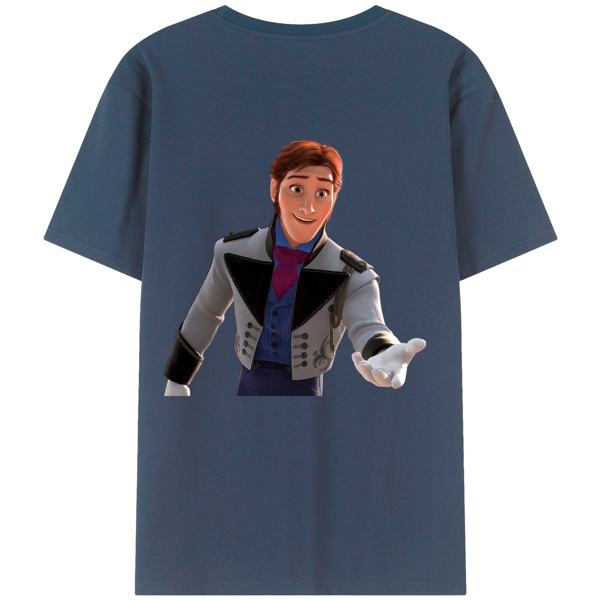 （画像用） アナと雪の女王 アンナ エルサ Frozen Anna Elsa 綿100％半袖Tシャツ（背面プリント）