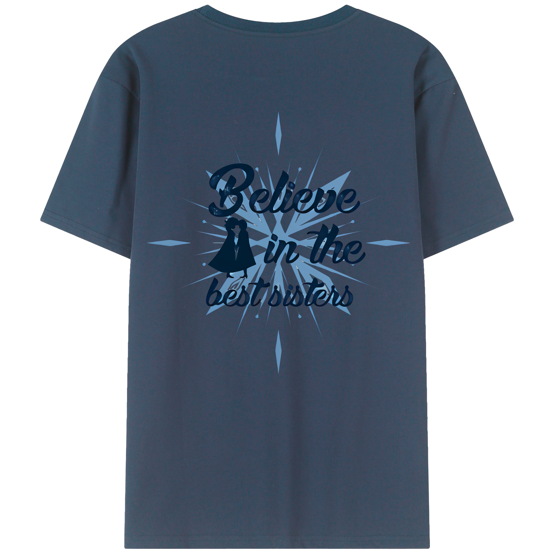 （画像用） アナと雪の女王 アンナ エルサ Frozen Anna Elsa 綿100％半袖Tシャツ（背面プリント）