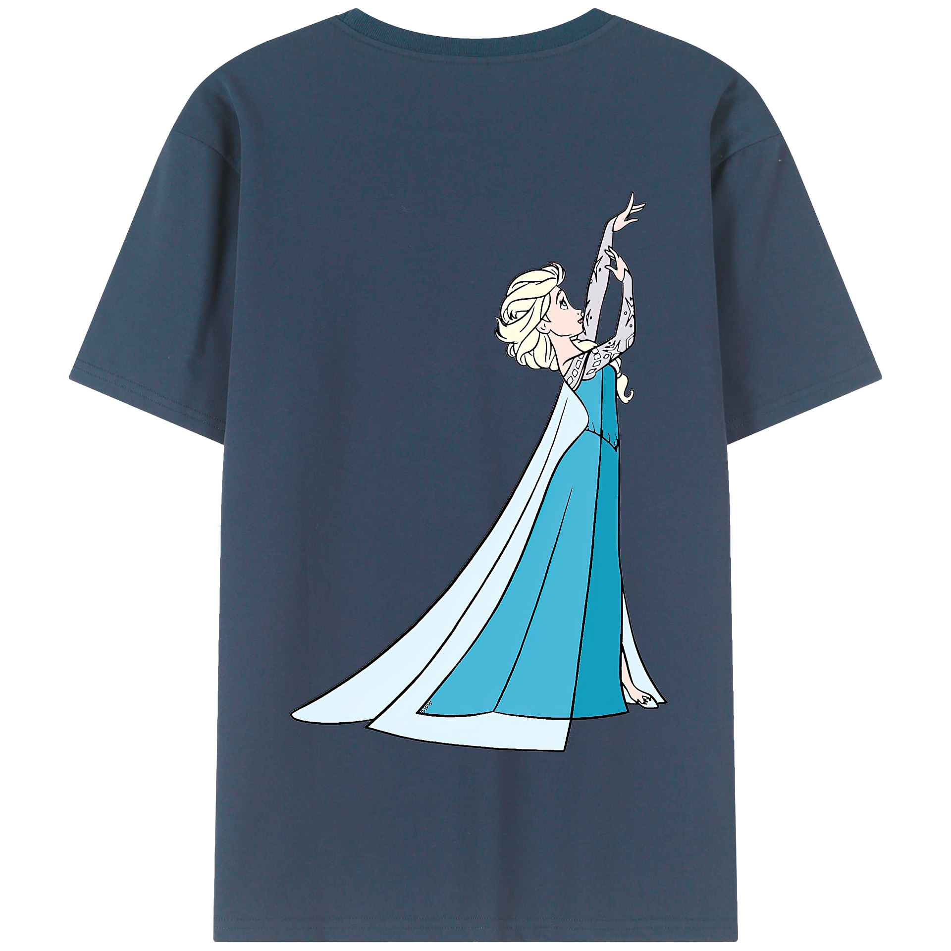 （画像用） アナと雪の女王 アンナ エルサ Frozen Anna Elsa 綿100％半袖Tシャツ（背面プリント）