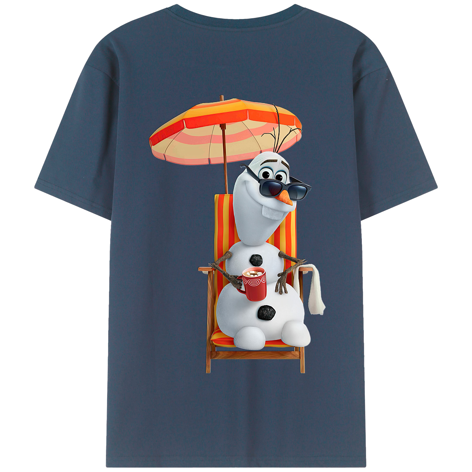 （画像用） アナと雪の女王 アンナ エルサ Frozen Anna Elsa 綿100％半袖Tシャツ（背面プリント）
