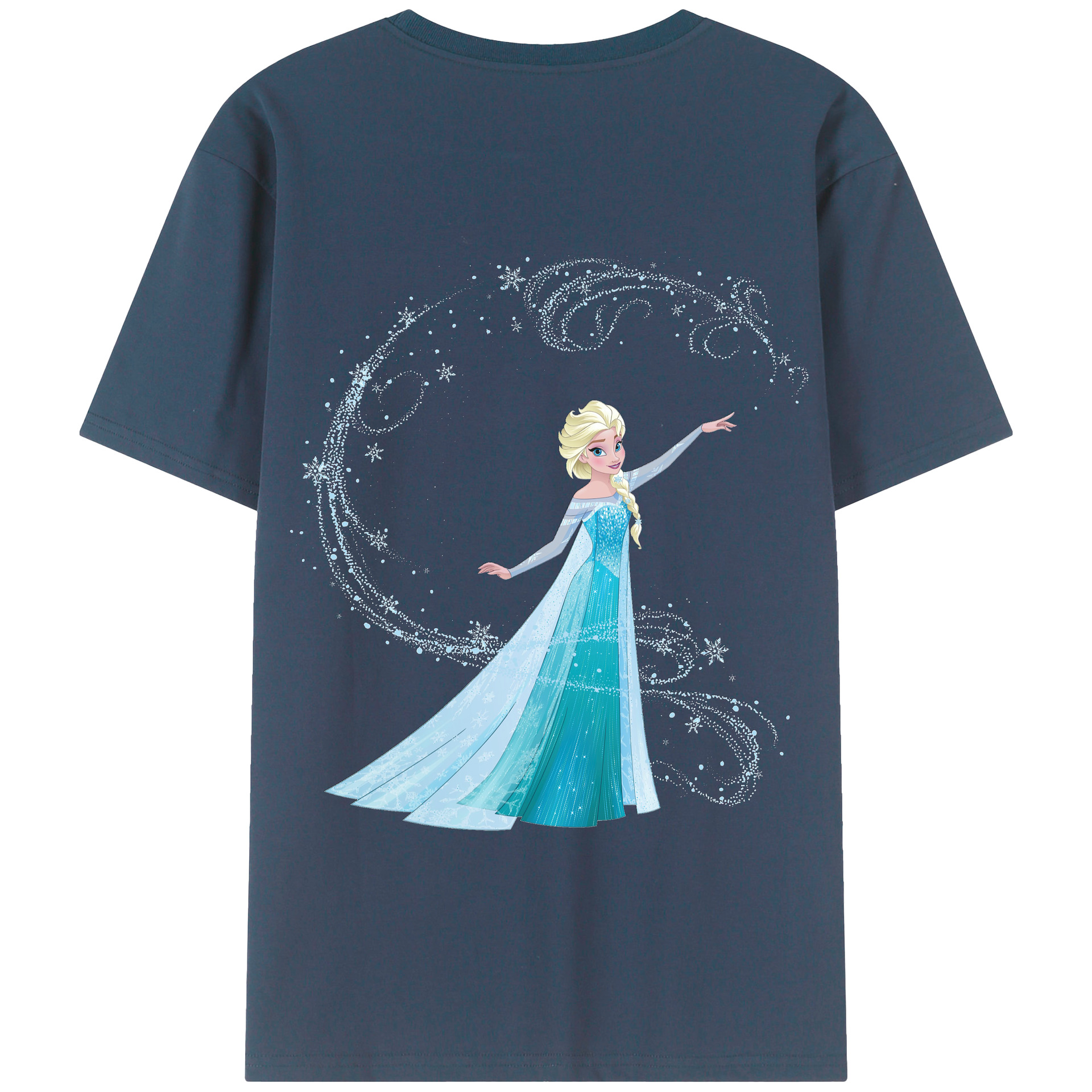 （画像用） アナと雪の女王 アンナ エルサ Frozen Anna Elsa 綿100％半袖Tシャツ（背面プリント）