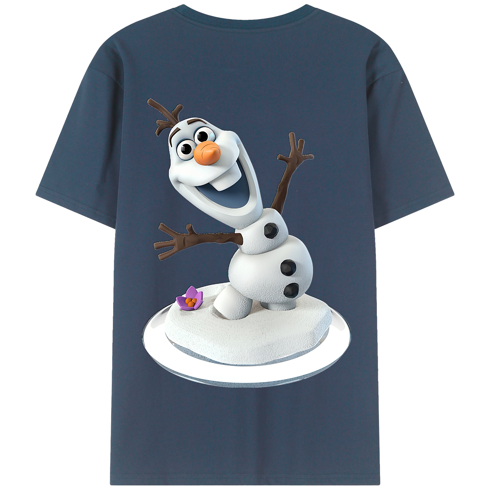 （画像用） アナと雪の女王 アンナ エルサ Frozen Anna Elsa 綿100％半袖Tシャツ（背面プリント）