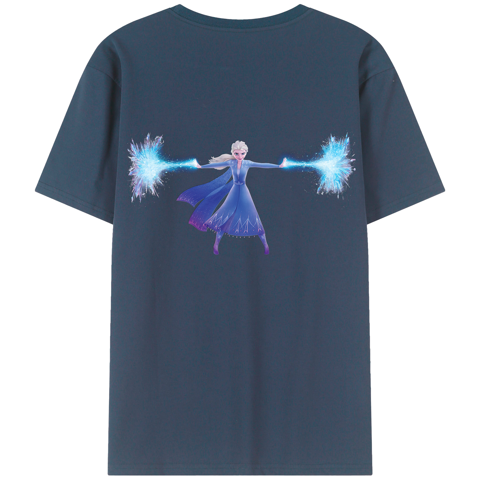 （画像用） アナと雪の女王 アンナ エルサ Frozen Anna Elsa 綿100％半袖Tシャツ（背面プリント）